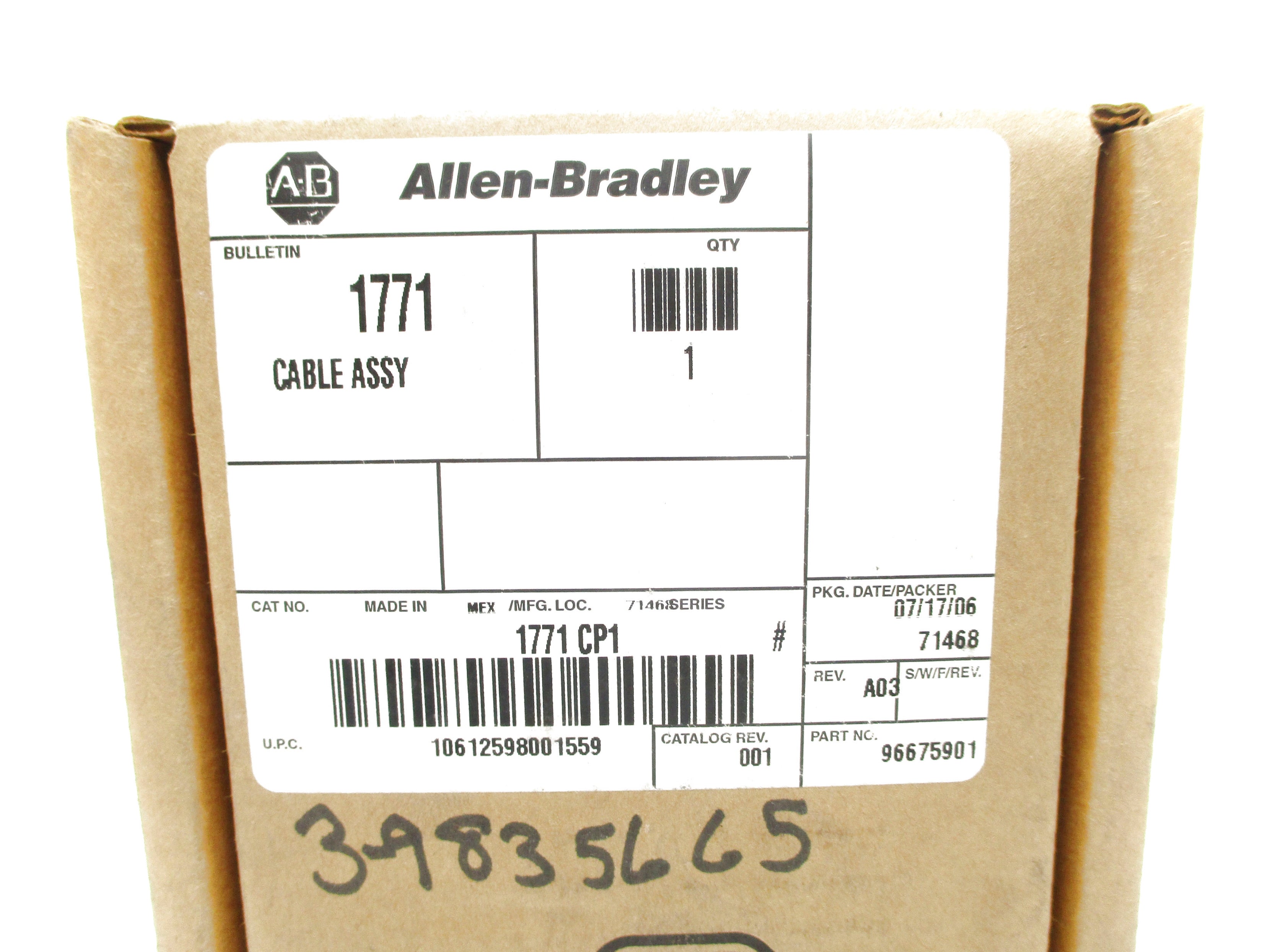ALLEN BRADLEY 1771-CP1 (BR/WH) NSMP