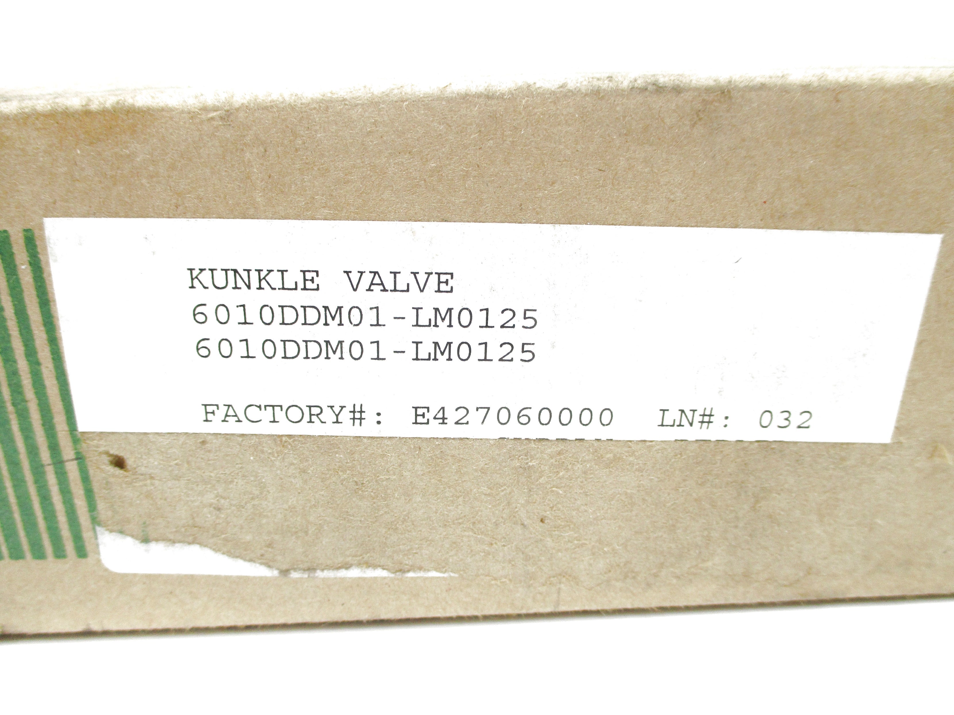 KUNKLE VALVE 6010DDM01-LM0125 125PSI NSMP