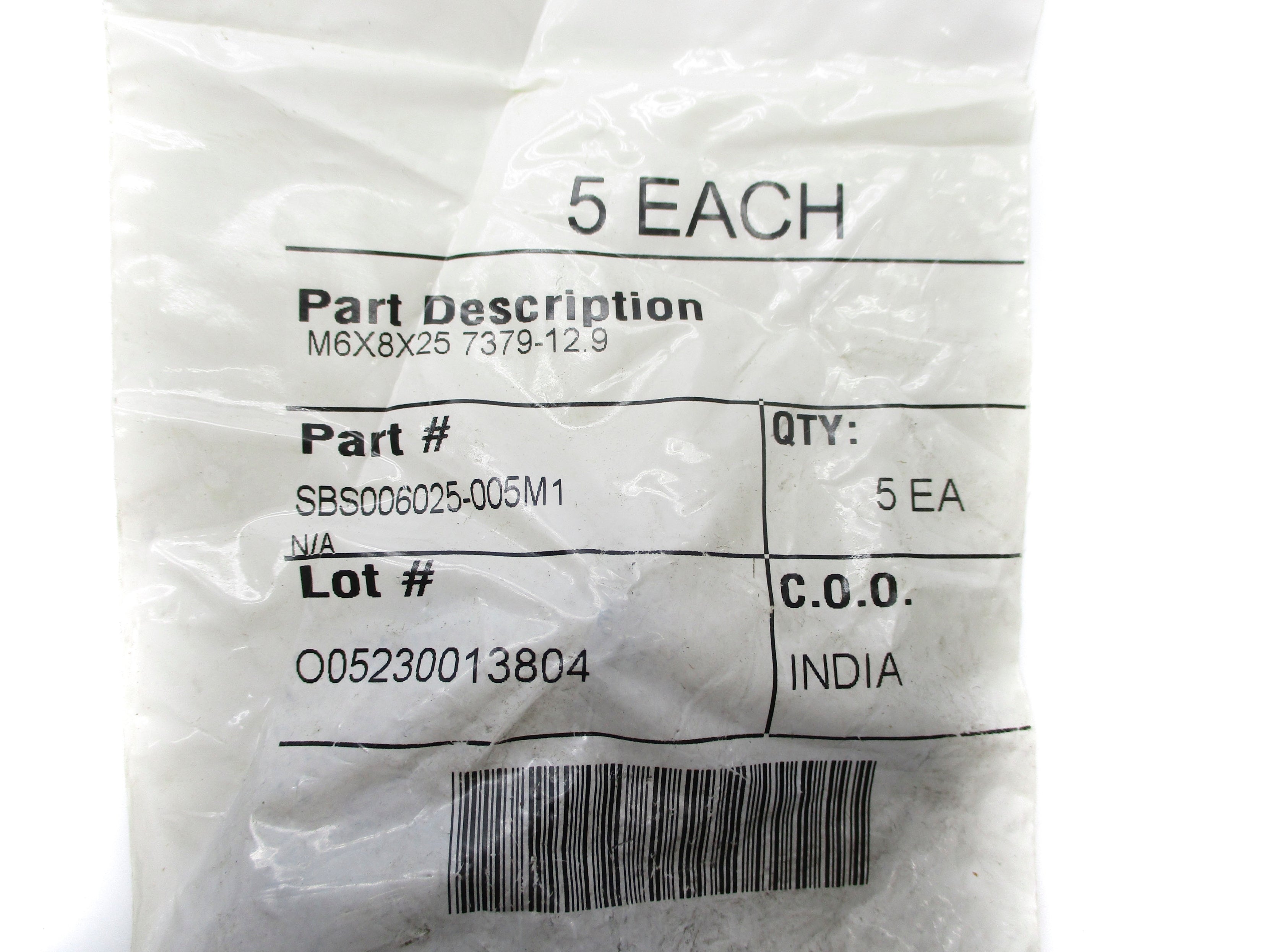 INDUSTRIAL MRO SBS006025-005M1 (PKG OF 5) NSMP