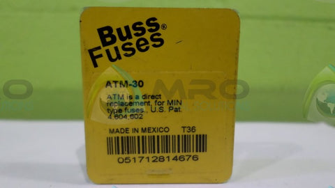 (LOT OF 3) COOPER BUSSMANN ATM-30 FUSE *NEW NO BOX*