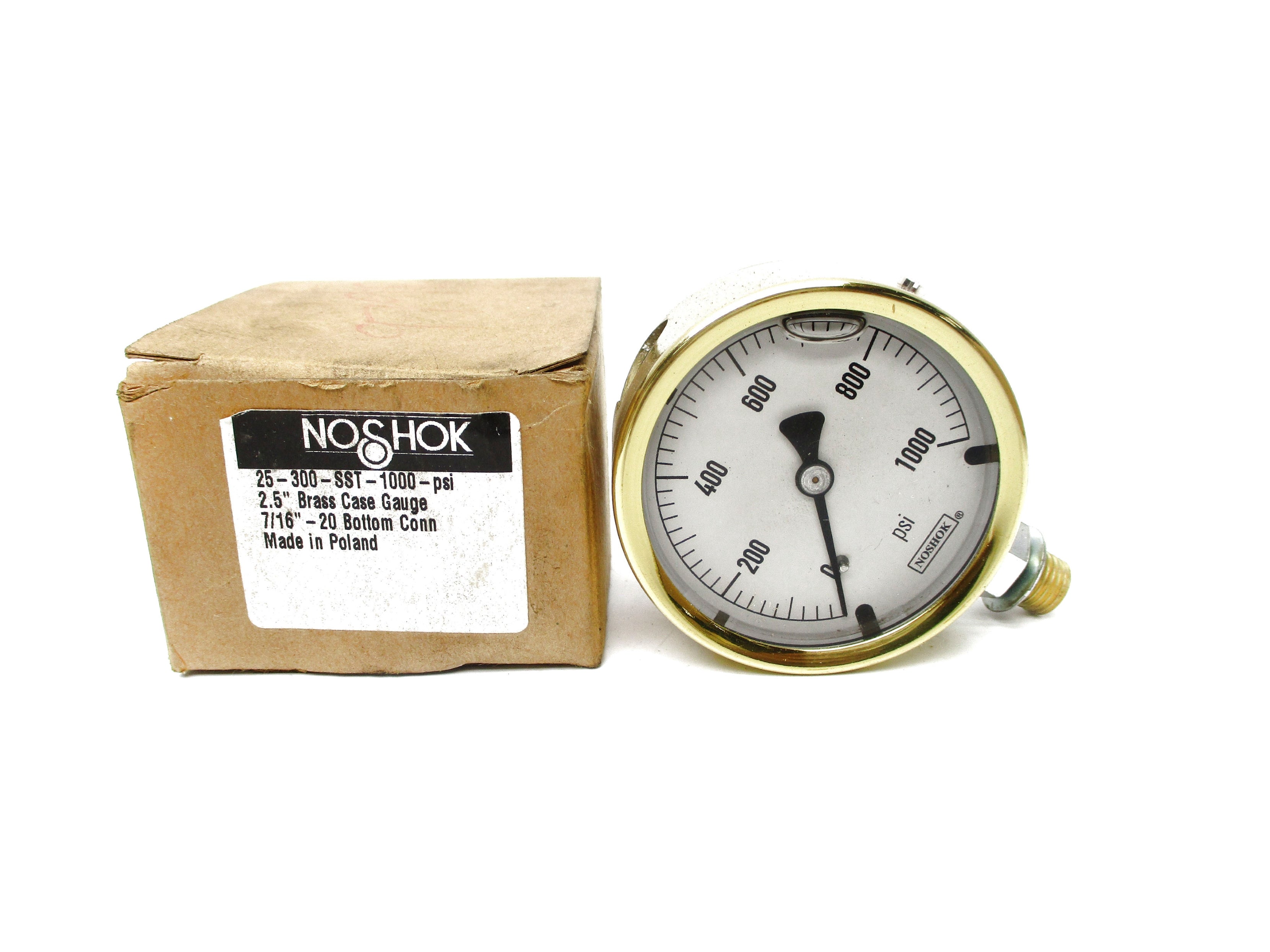 NOSHOK 25-300-SST-1000-PSI 0-1000PSI NSMP