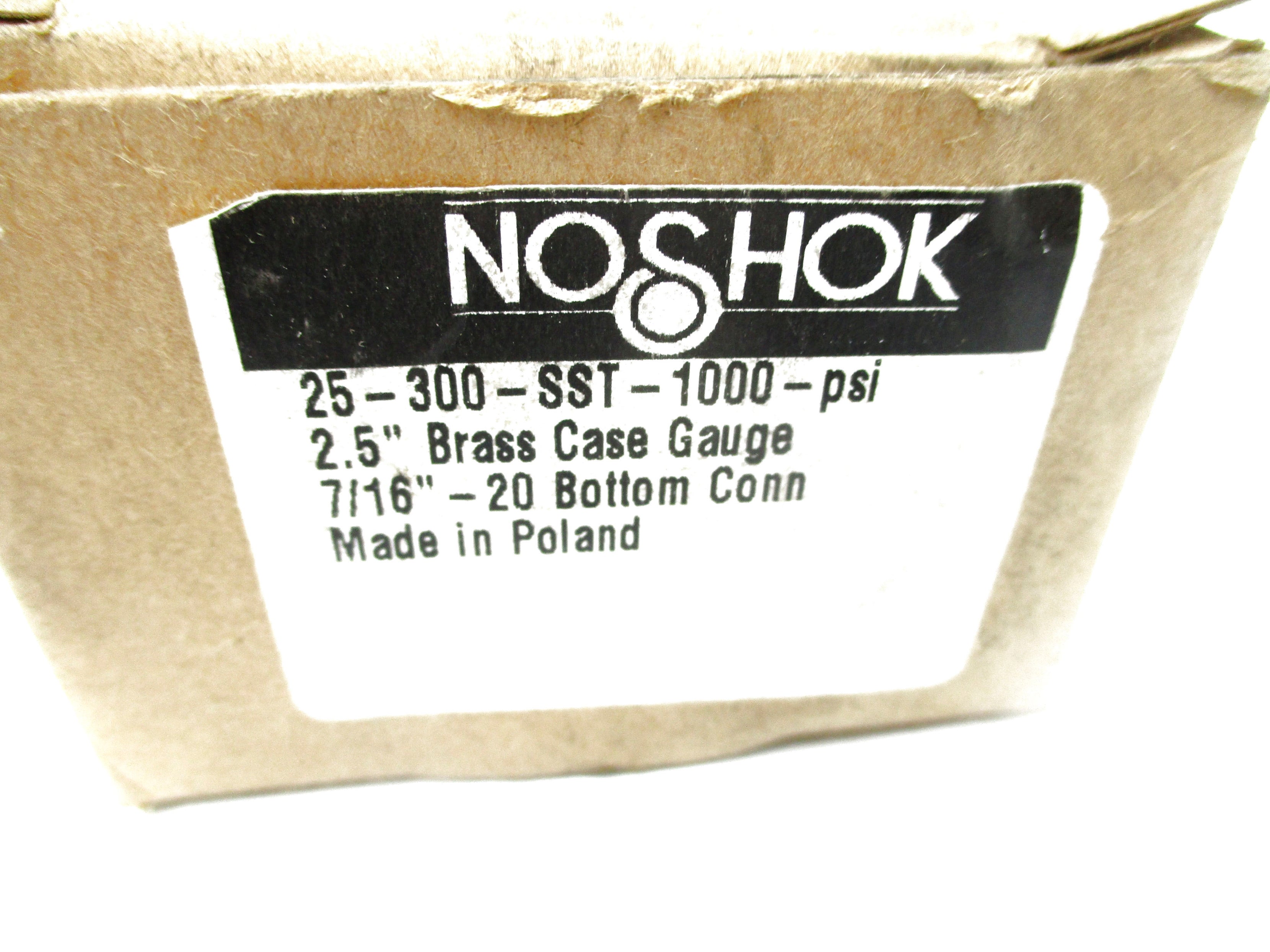 NOSHOK 25-300-SST-1000-PSI 0-1000PSI NSMP