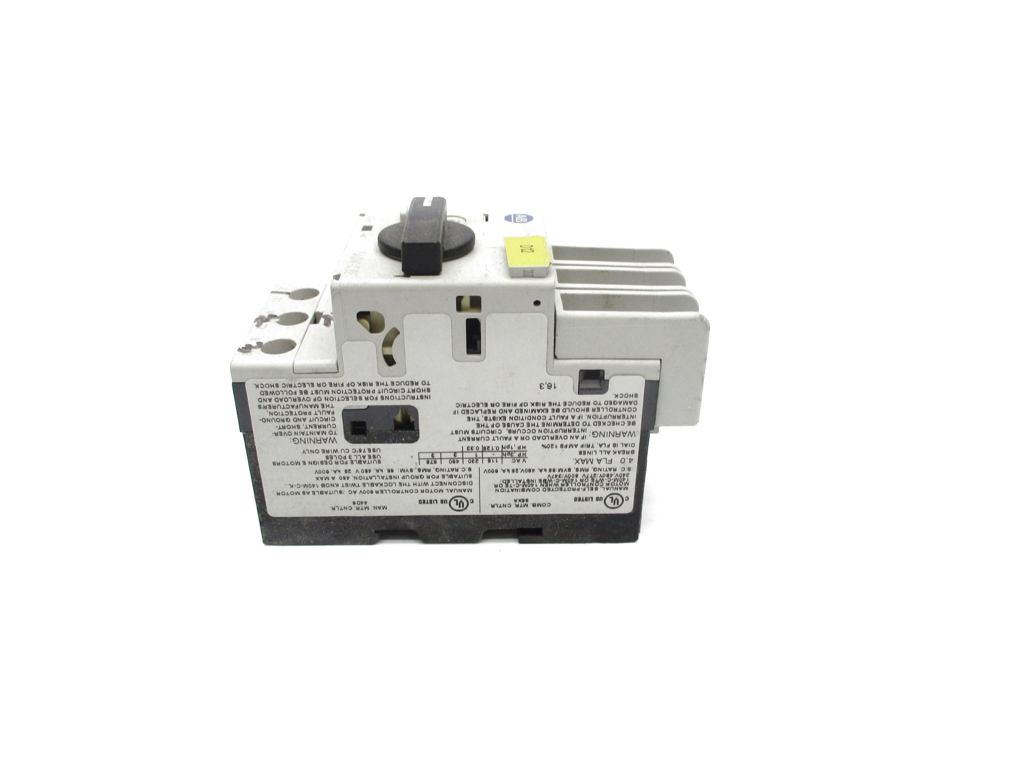 ALLEN BRADLEY 140M-C2E-B40 SER. B 2.5-4.0A UNMP