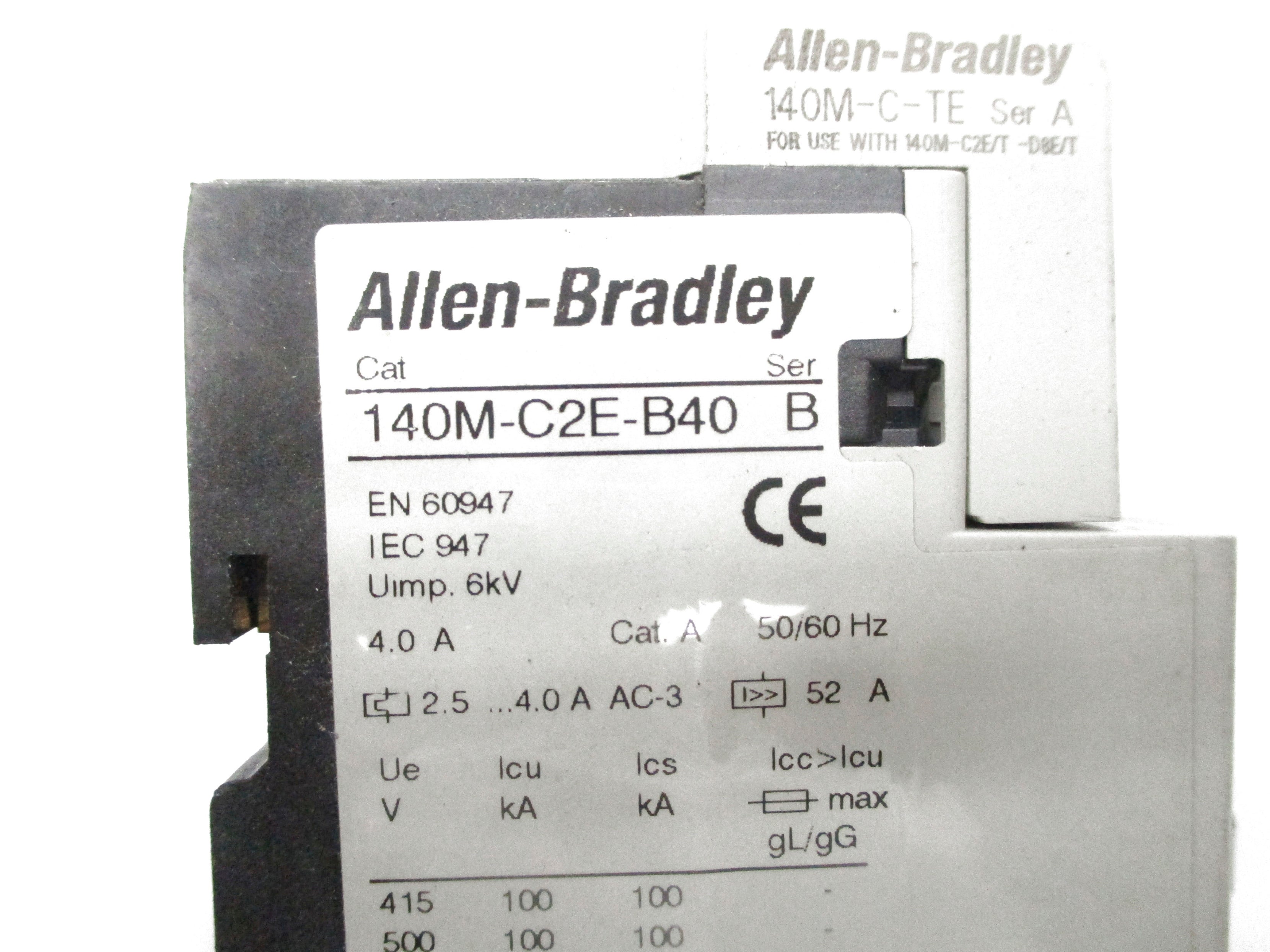 ALLEN BRADLEY 140M-C2E-B40 SER. B 2.5-4.0A UNMP
