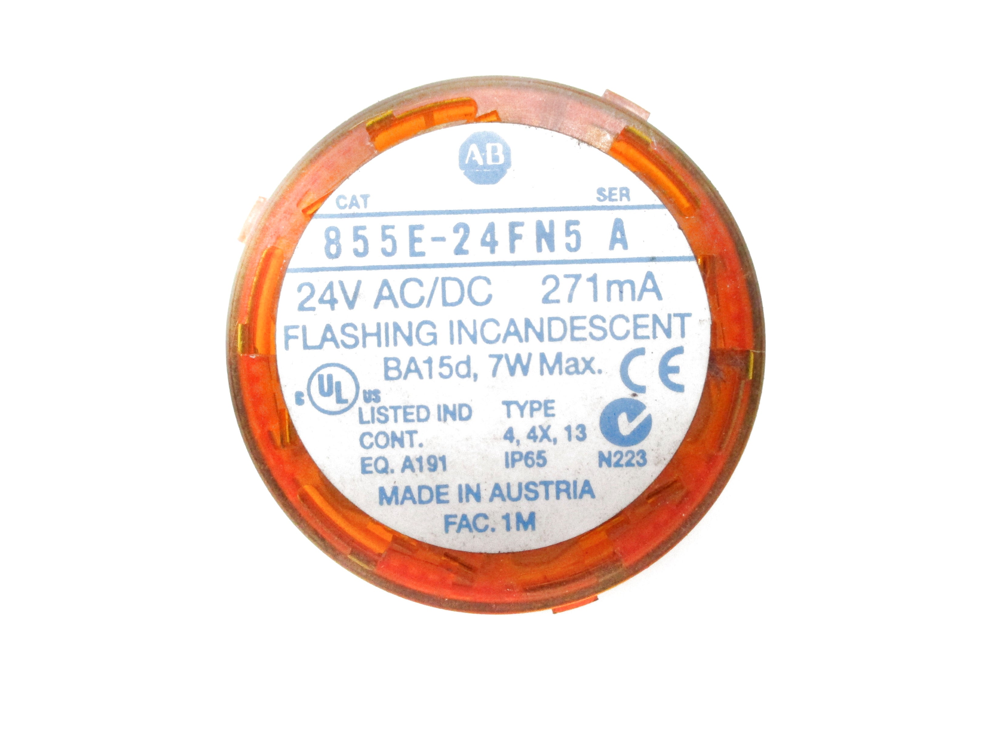 ALLEN BRADLEY 855E-24FN5 SER. A (NO BULB) UNMP