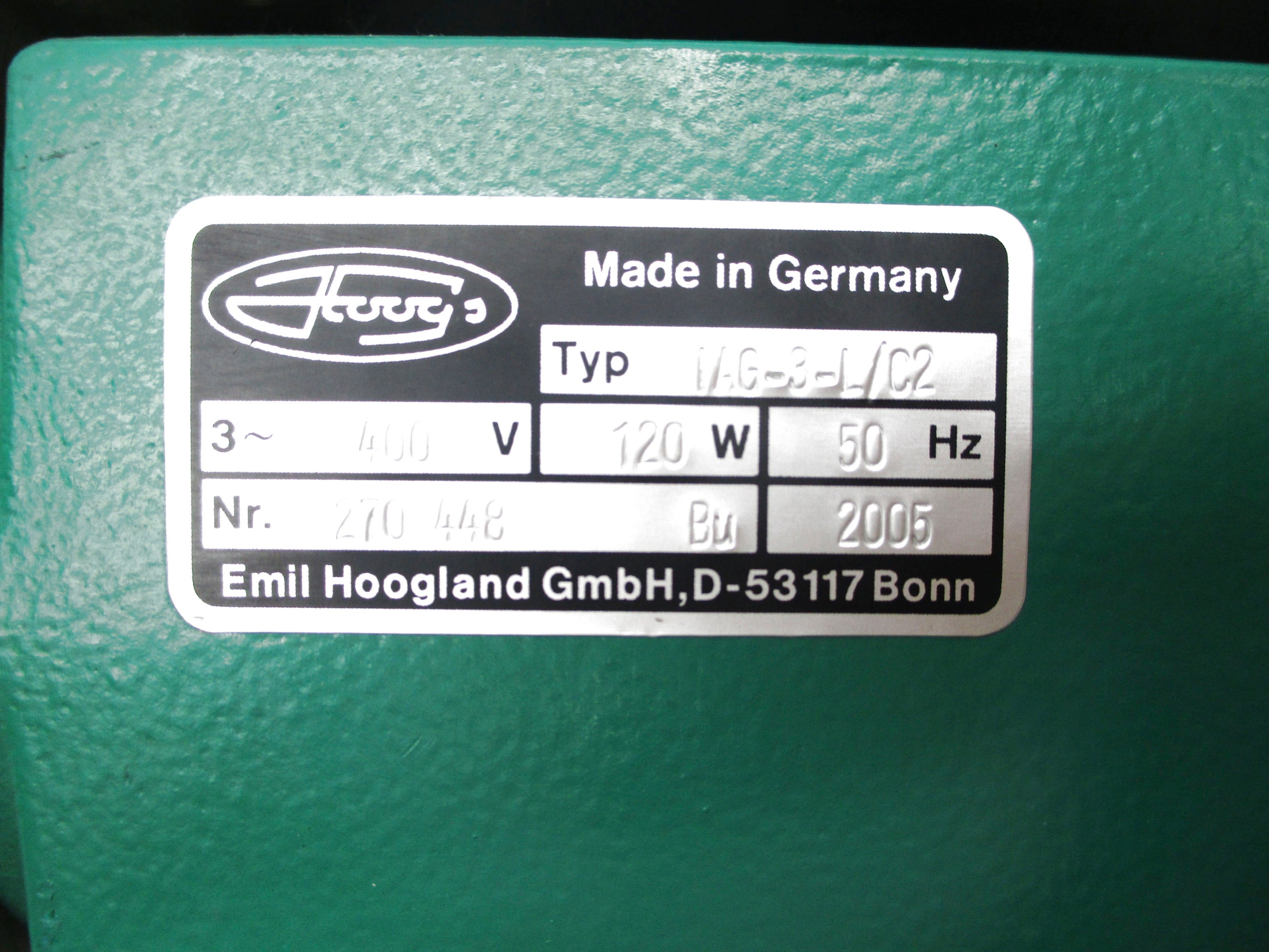 EMIL HOOGLAND IAG-3-L/C2 UNMP