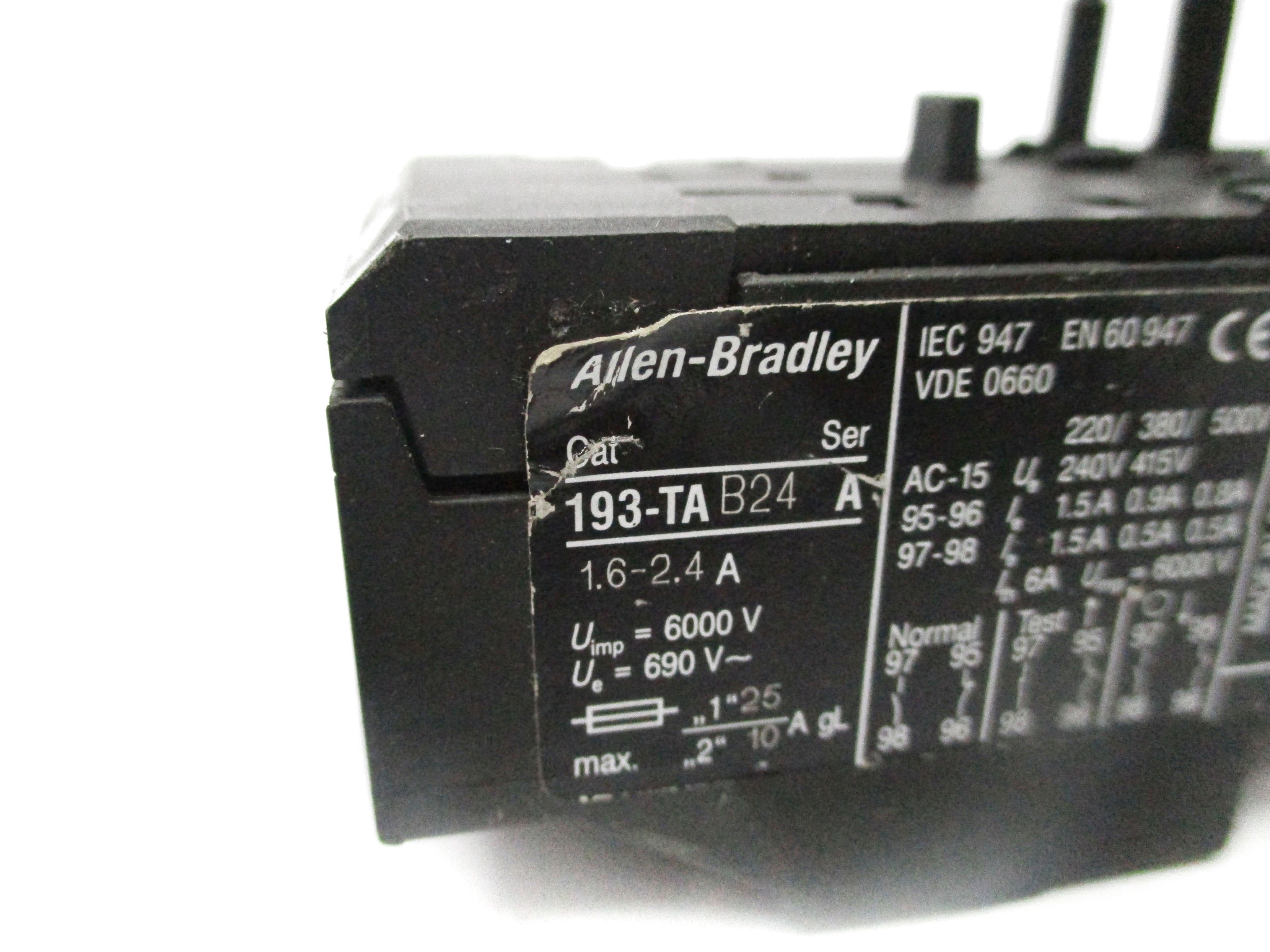 ALLEN BRADLEY 193-TAB24 SER. A 1.6-2.4A UNMP