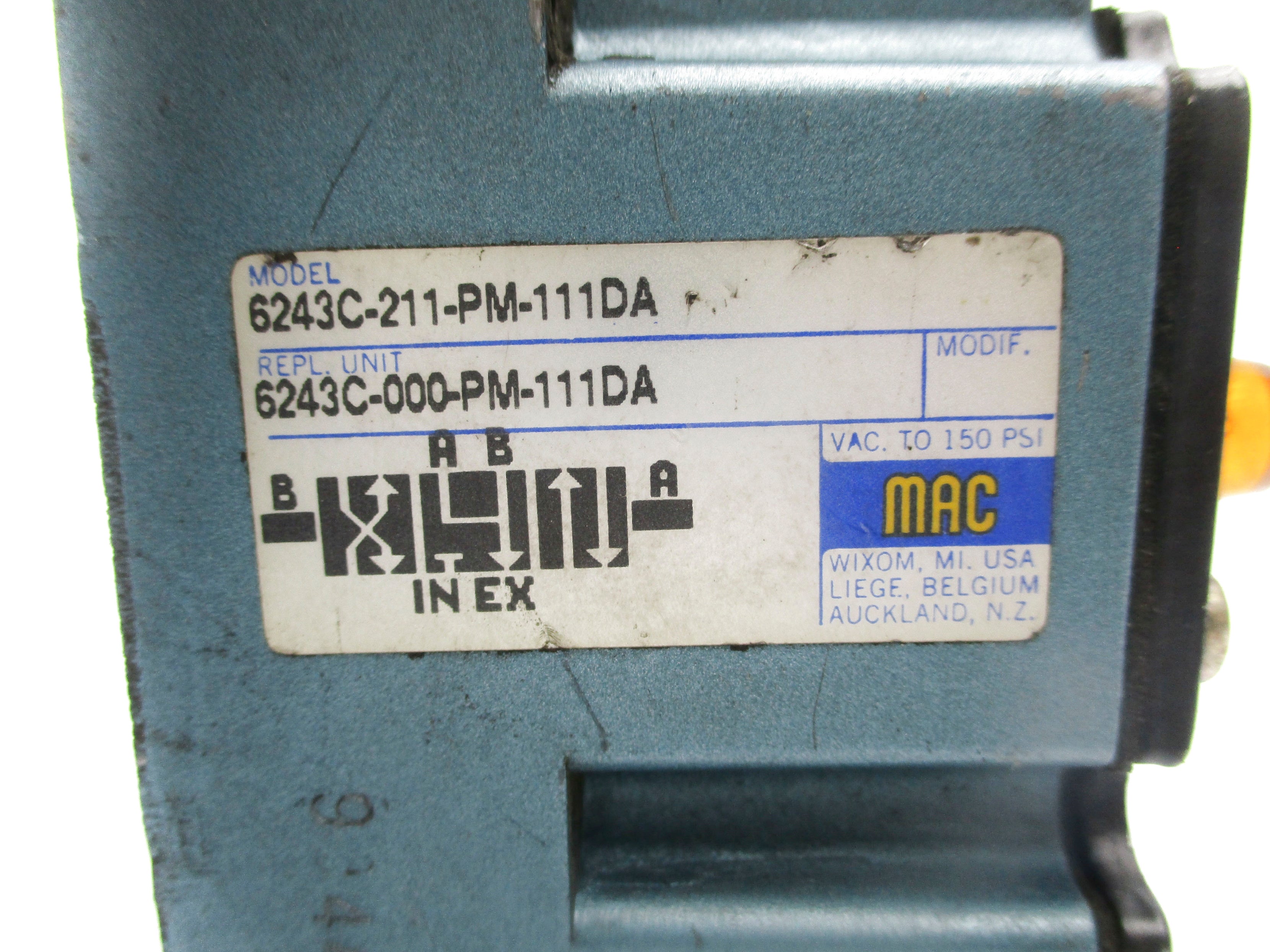 MAC 6243C-000-PM-111DA 150PSI UNMP