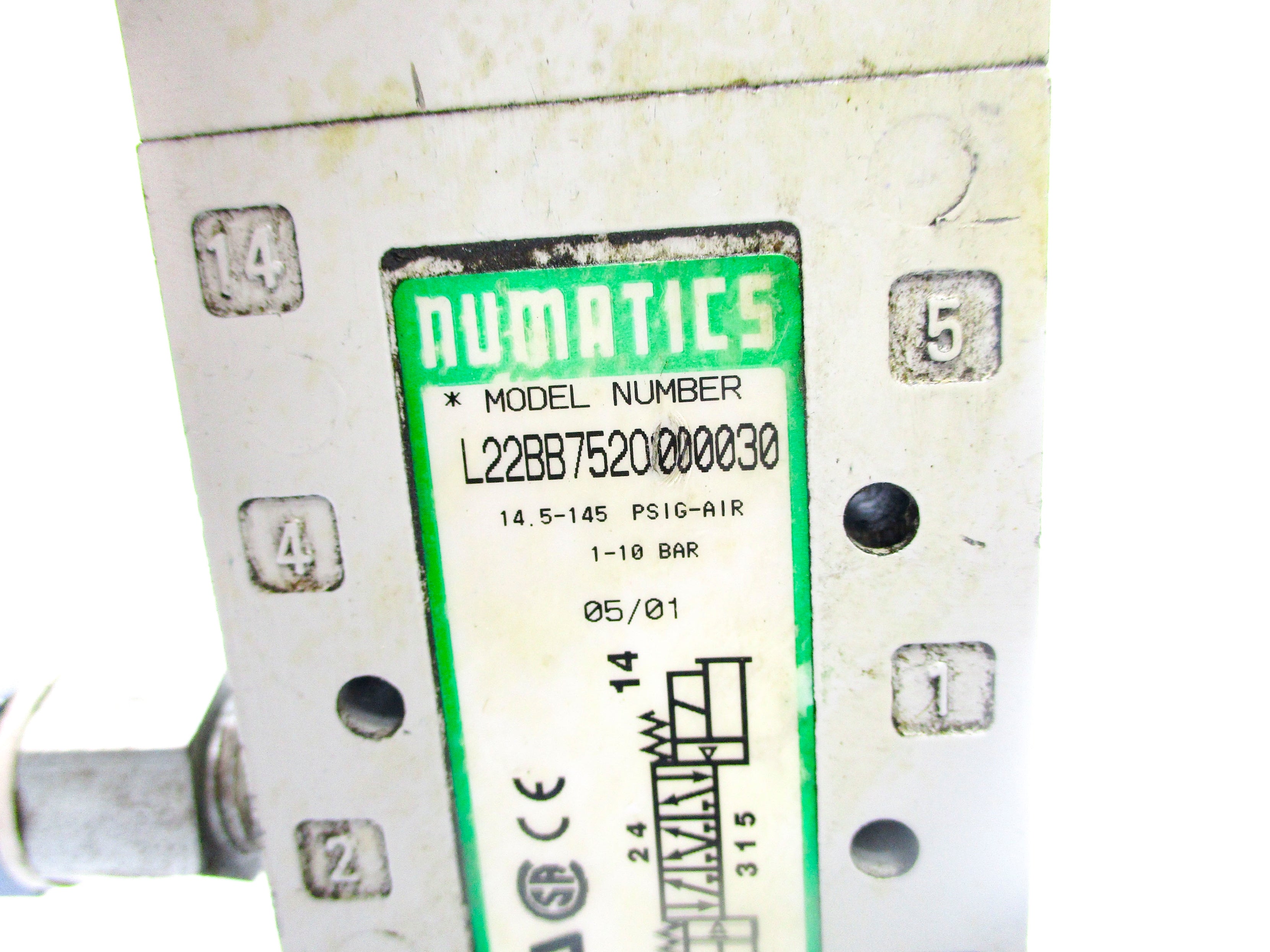 NUMATICS L22BB752O000030 14.5-145PSIG UNMP