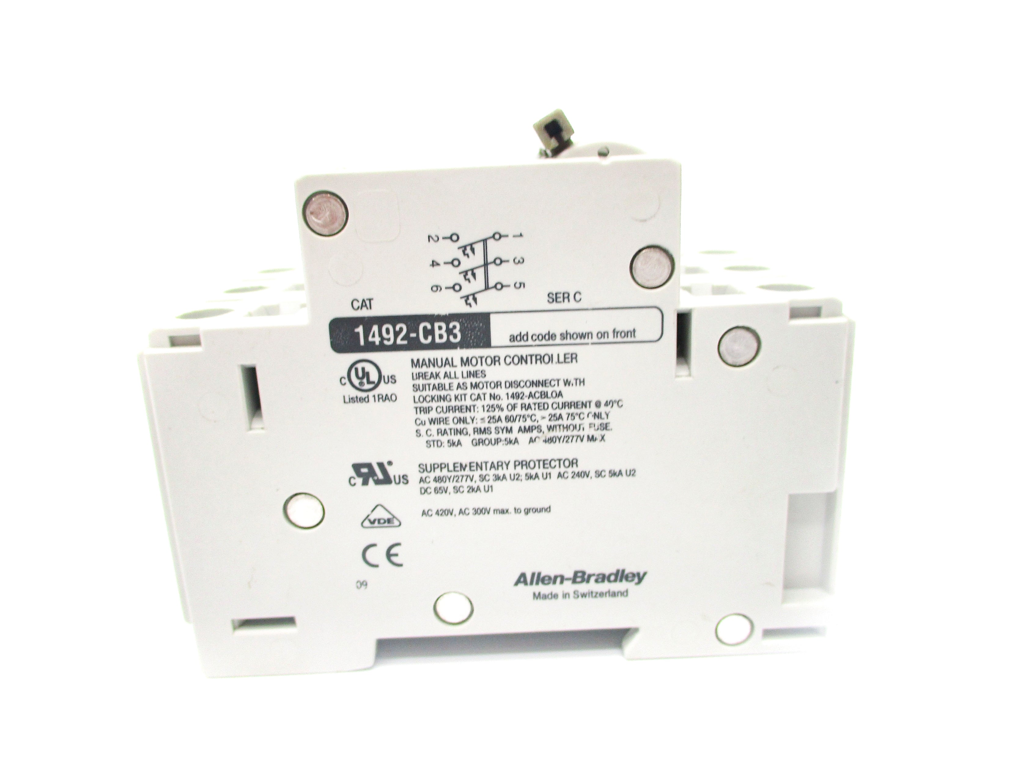 ALLEN BRADLEY 1492-CB3H250 SER. C 277V 25V NSNP