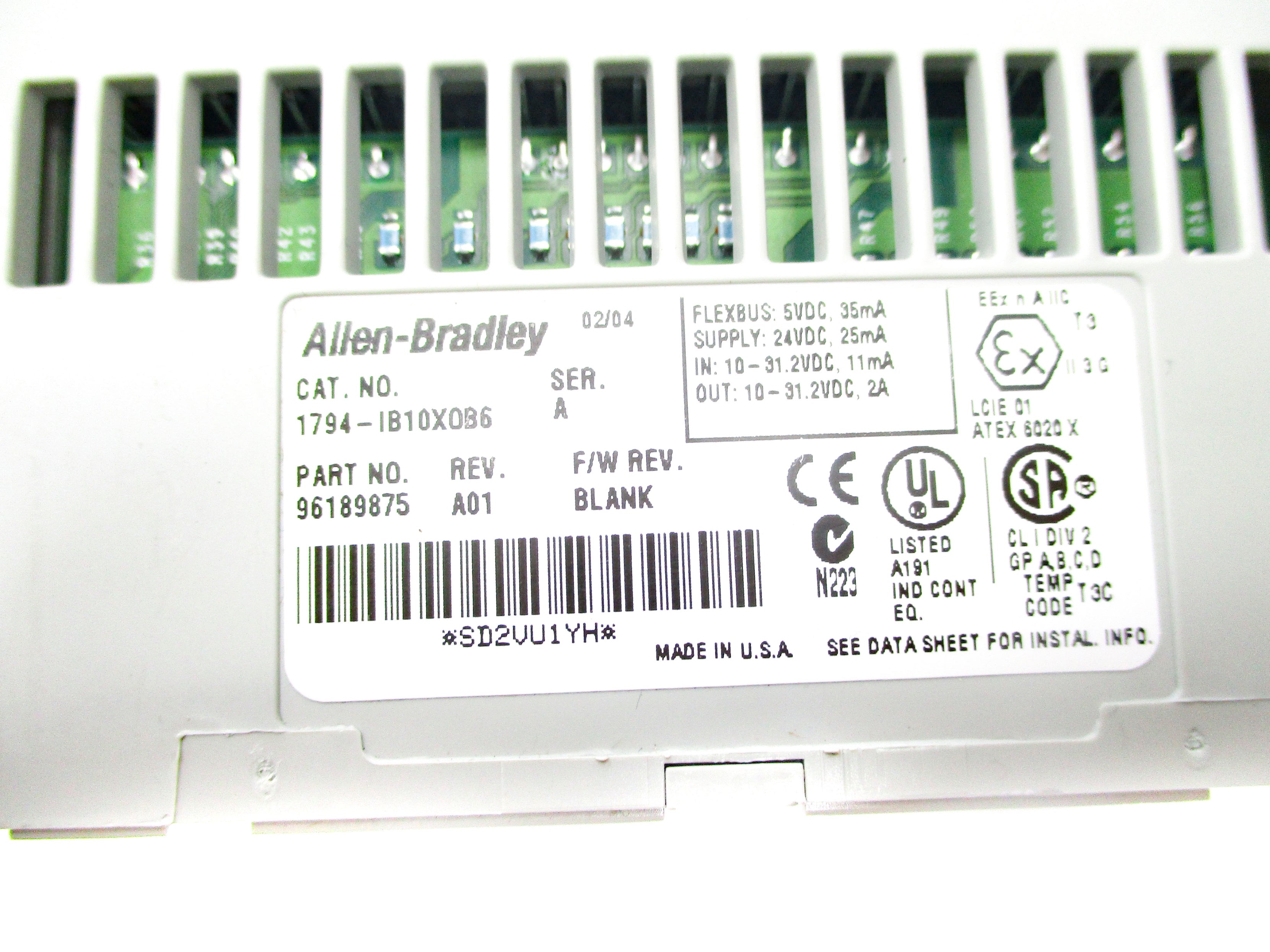 ALLEN BRADLEY 1794-IB10XOB6 SER. A 10-31.2VDC NSNP