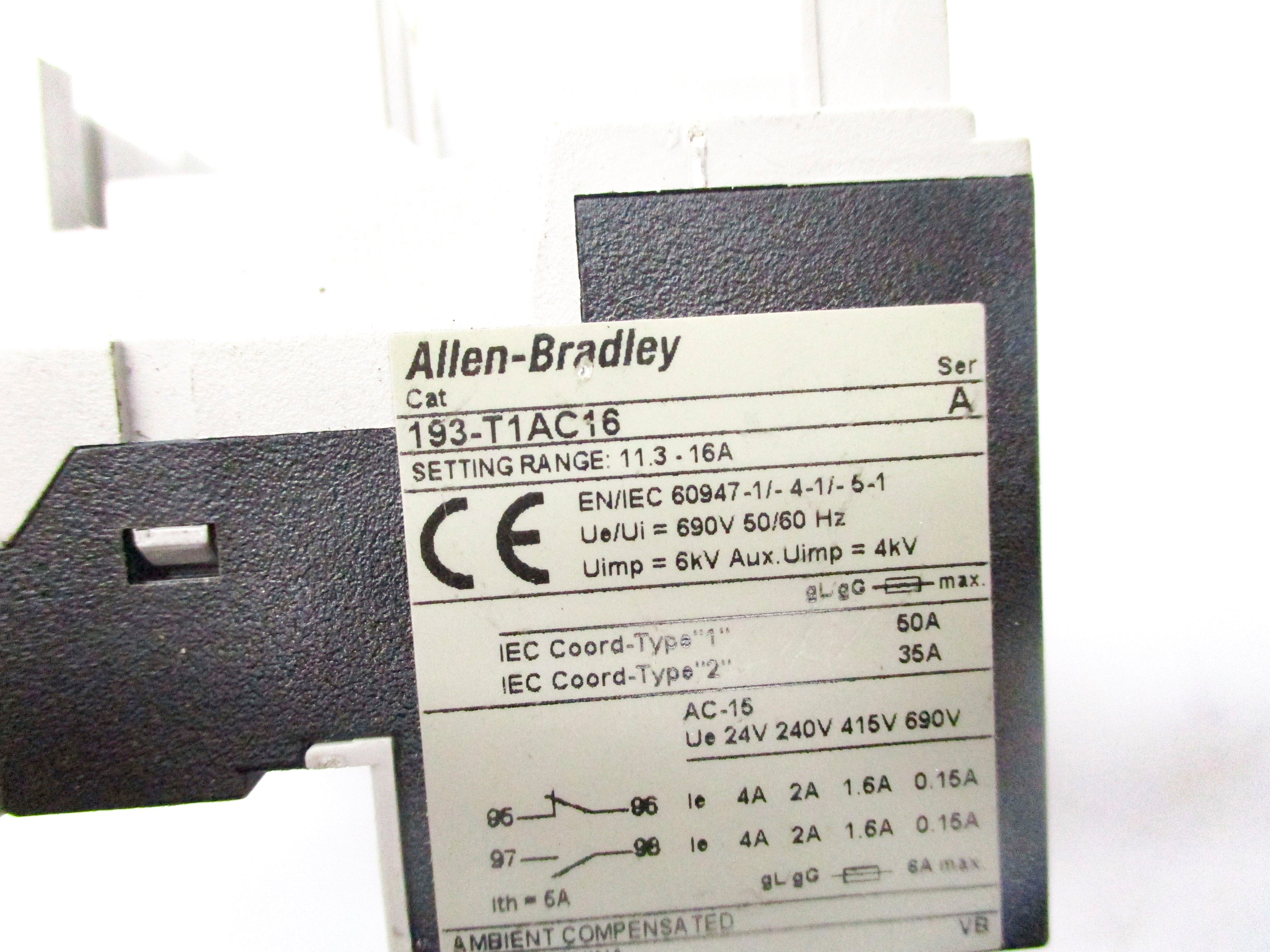 ALLEN BRADLEY 193-T1AC16 SER. A 11.3-16A NSNP