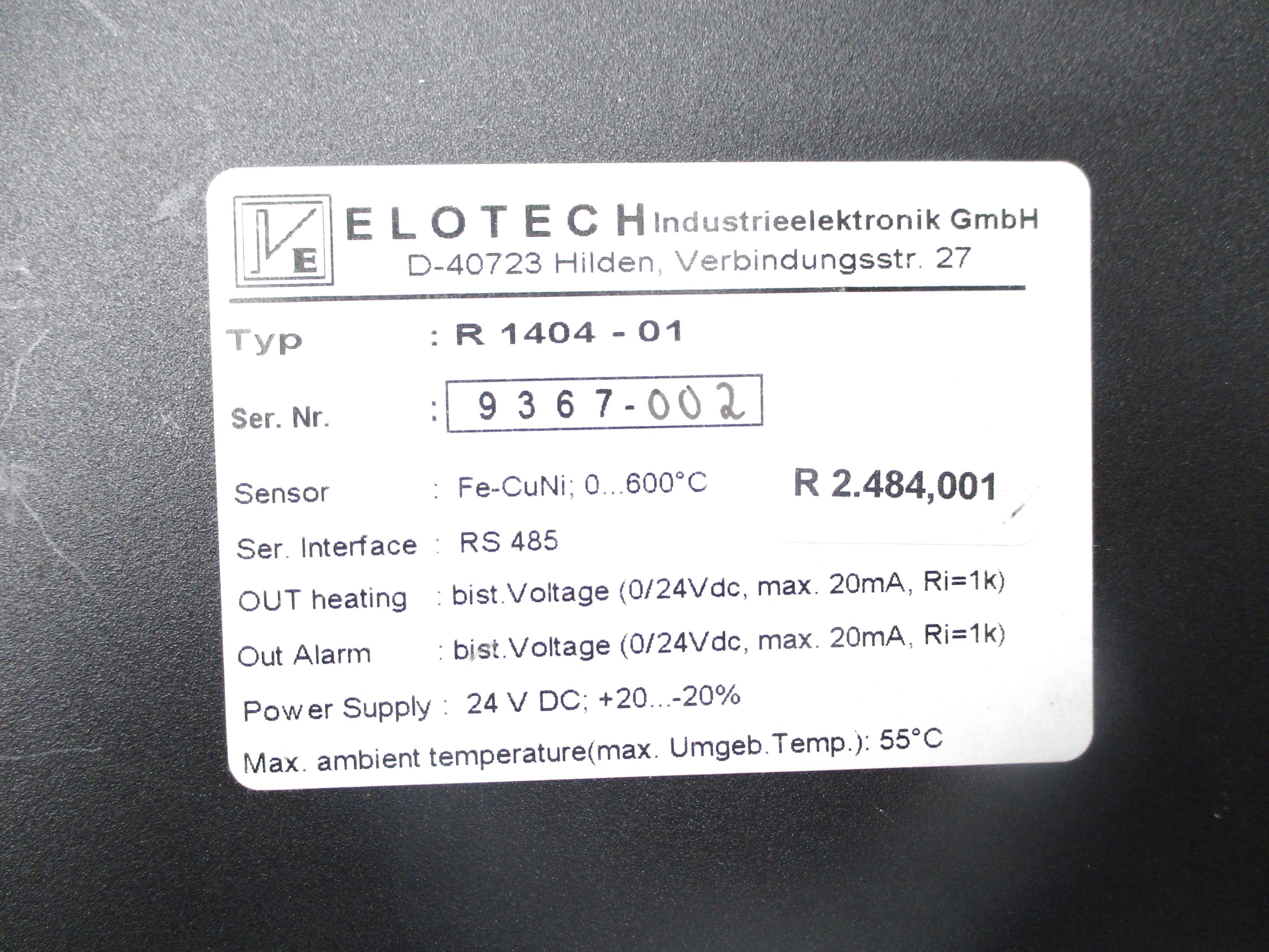 ELOTECH R1404-01 NSNP