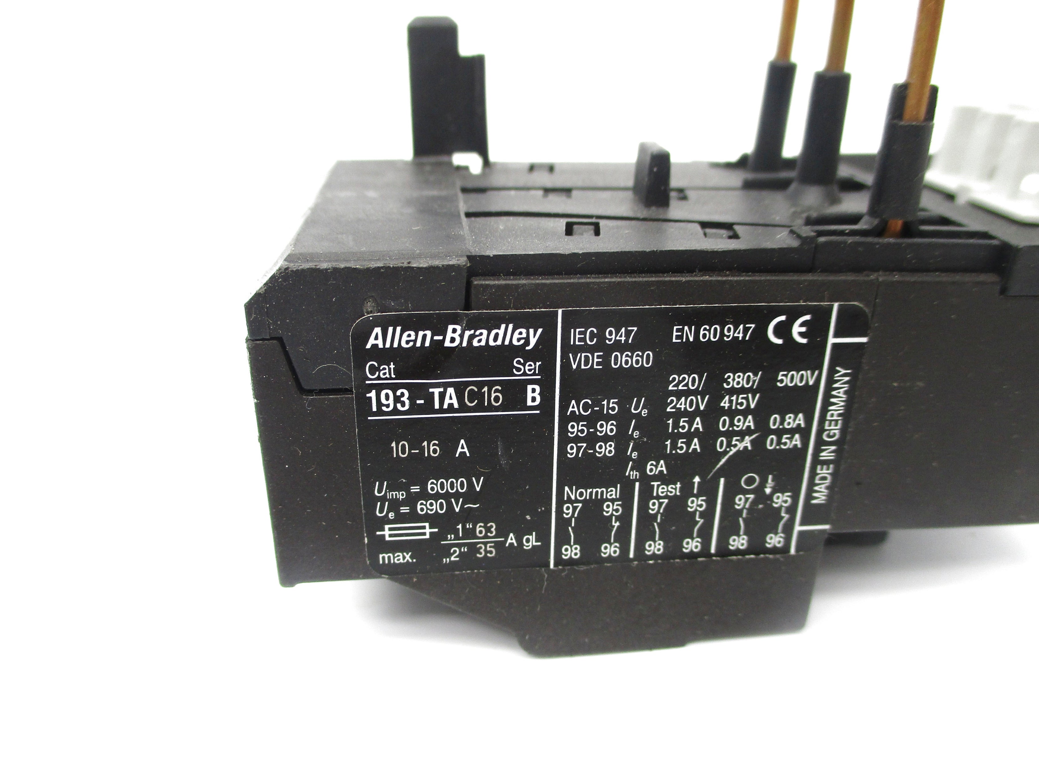 ALLEN BRADLEY 193-TAC16 SER. B 10-16A NSNP