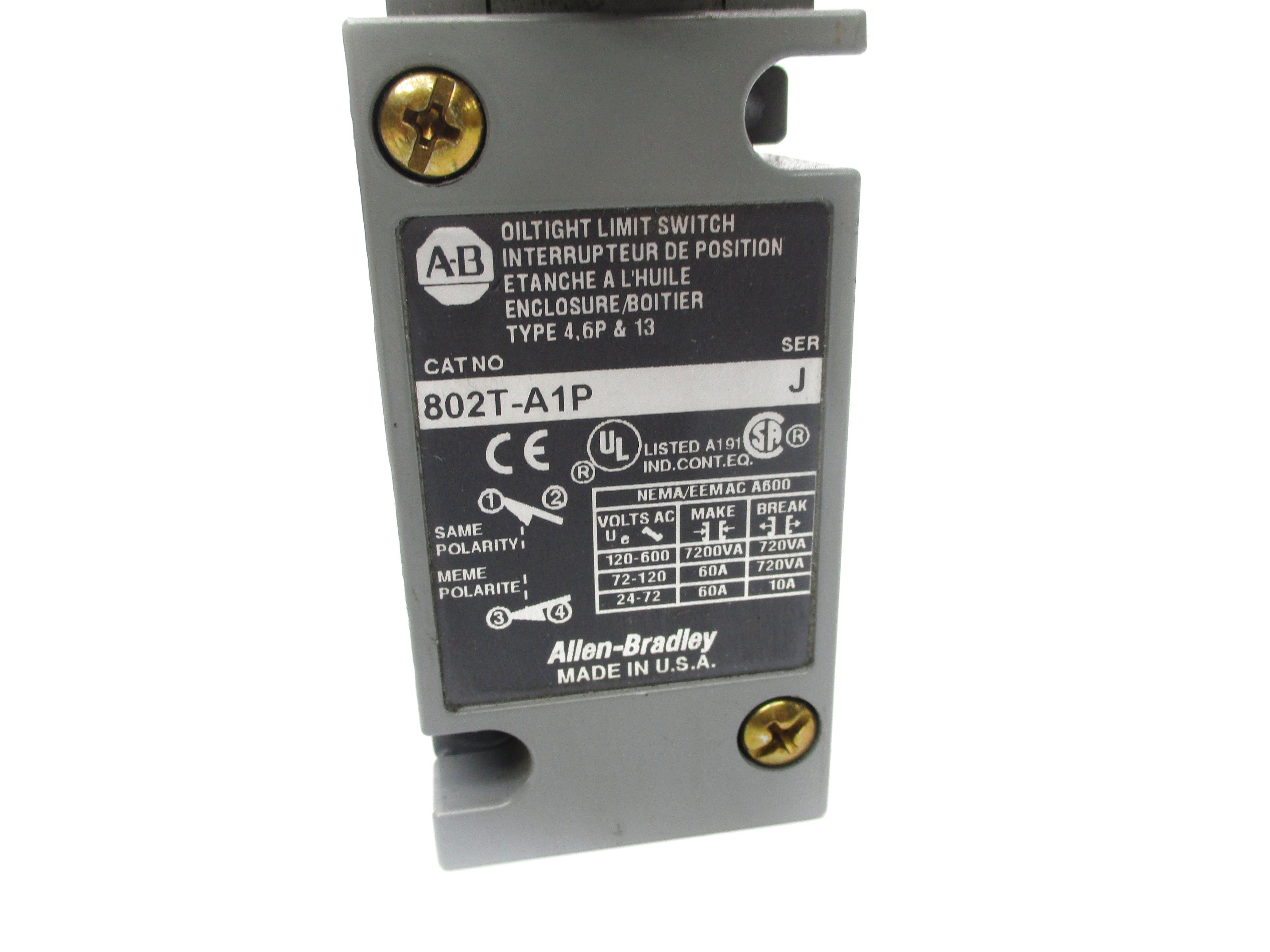 ALLEN BRADLEY 802T-A1P SER. J NSNP