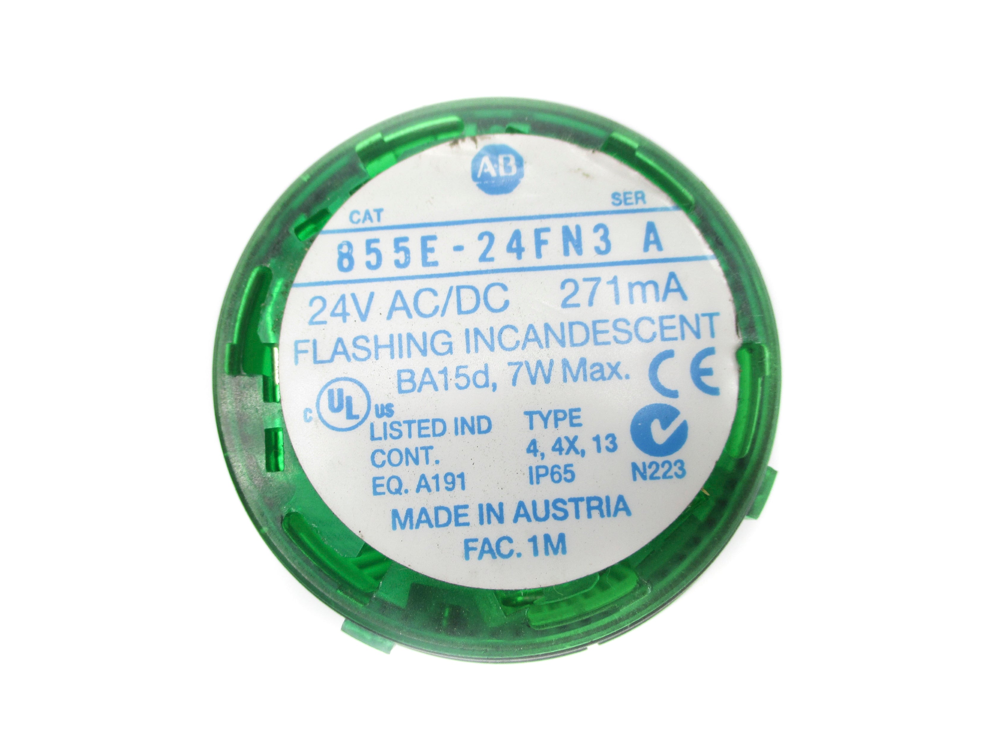 ALLEN BRADLEY 855E-24FN3 SER. A (NO BULB) UNMP