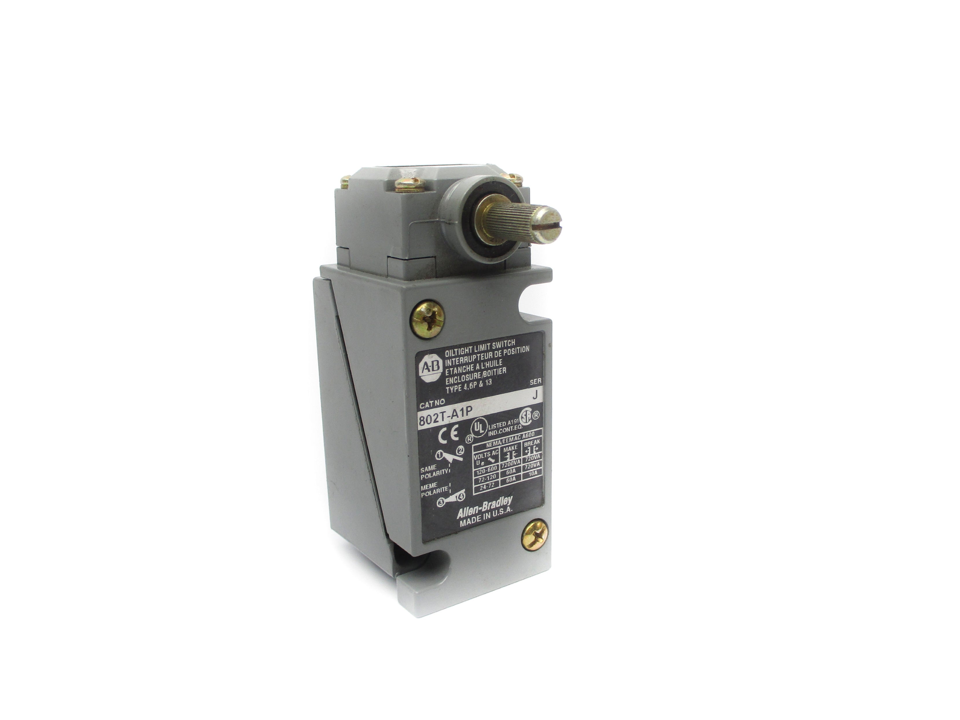 ALLEN BRADLEY 802T-A1P SER. J UNMP