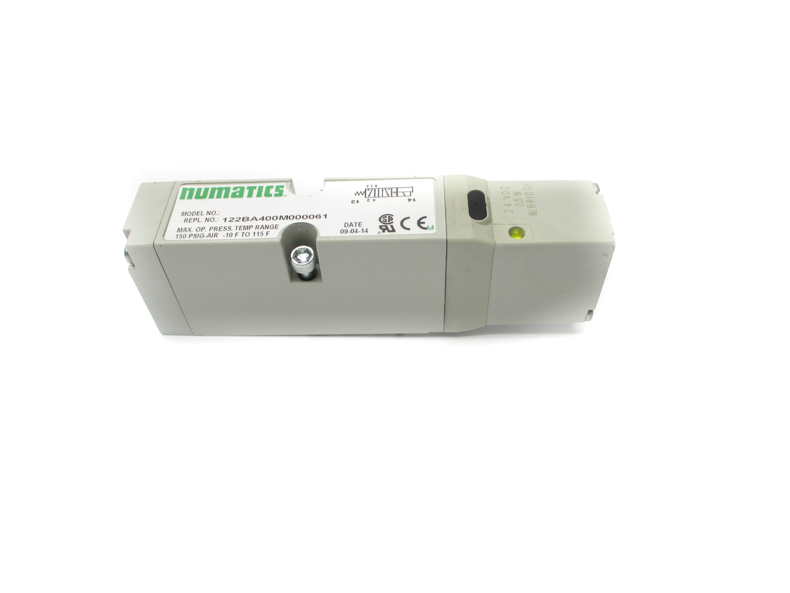 NUMATICS 122BA400M000061 150PSIG (AS PICTURED) NSNP