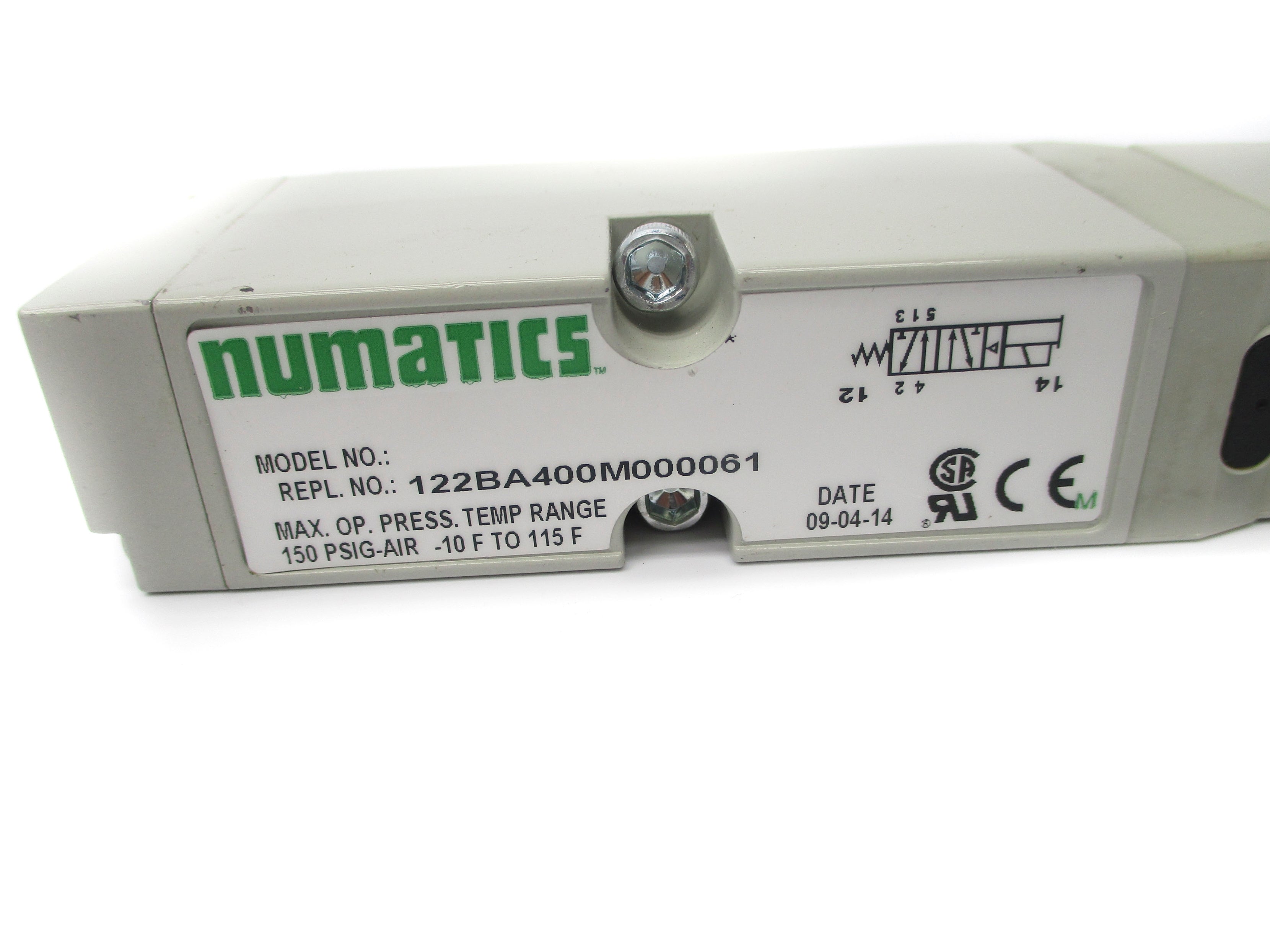 NUMATICS 122BA400M000061 150PSIG (AS PICTURED) NSNP
