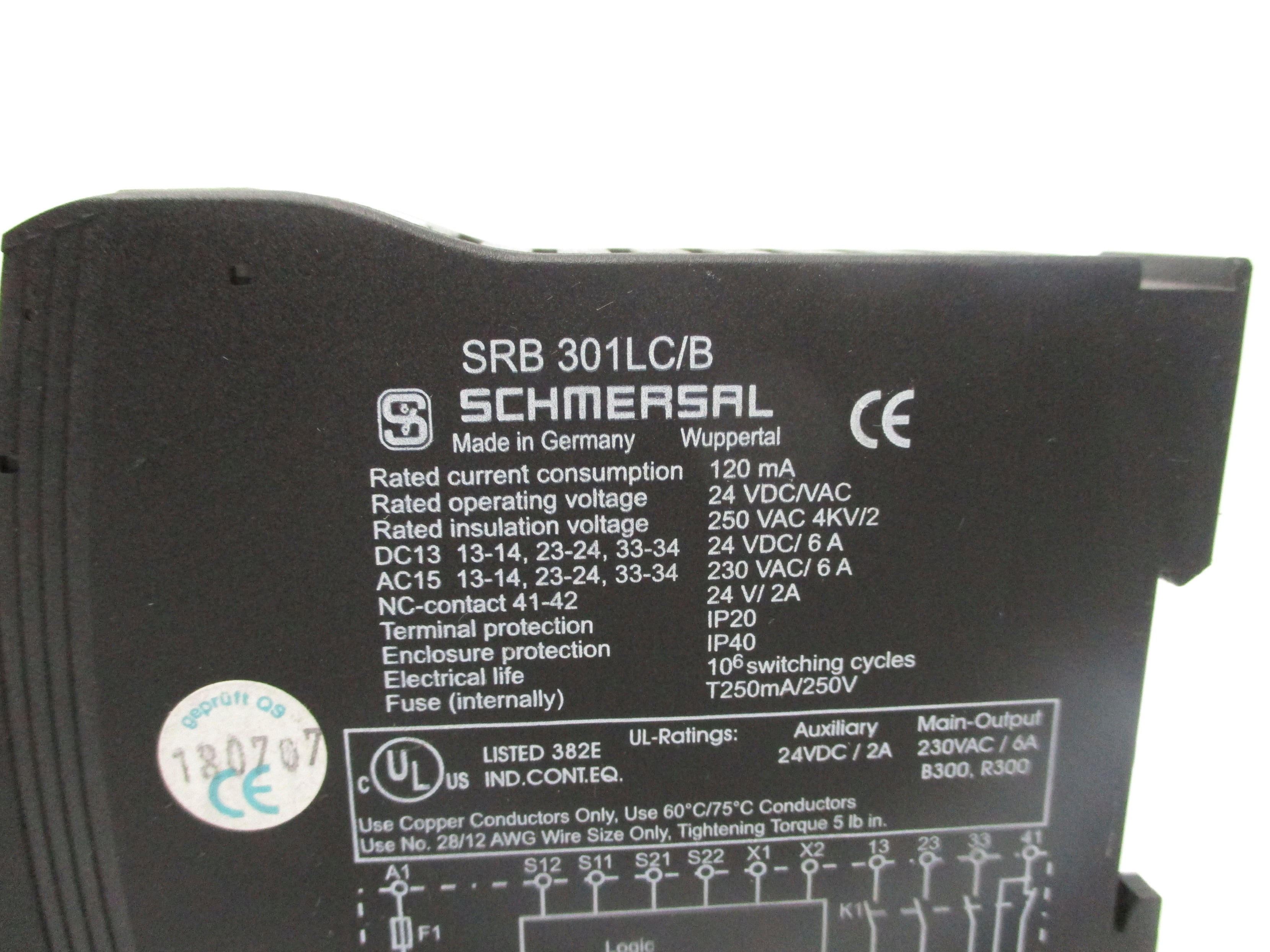 SCHMERSAL SRB301LC/B 24VDC 2A NSNP