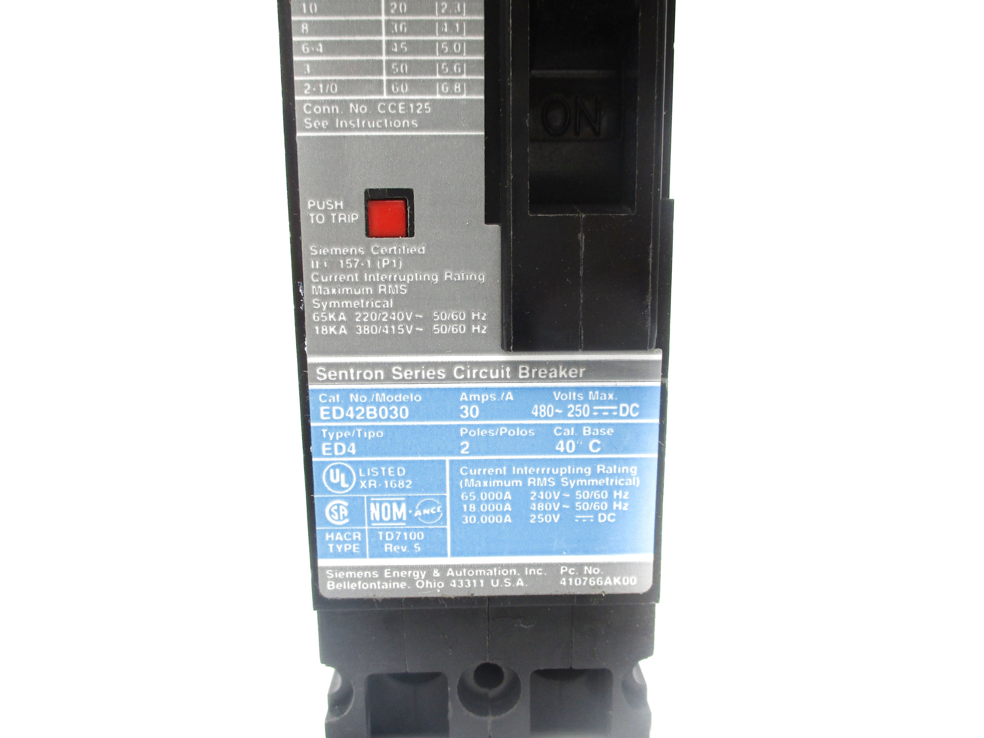 SIEMENS ED42B030 30A 240V NSNP