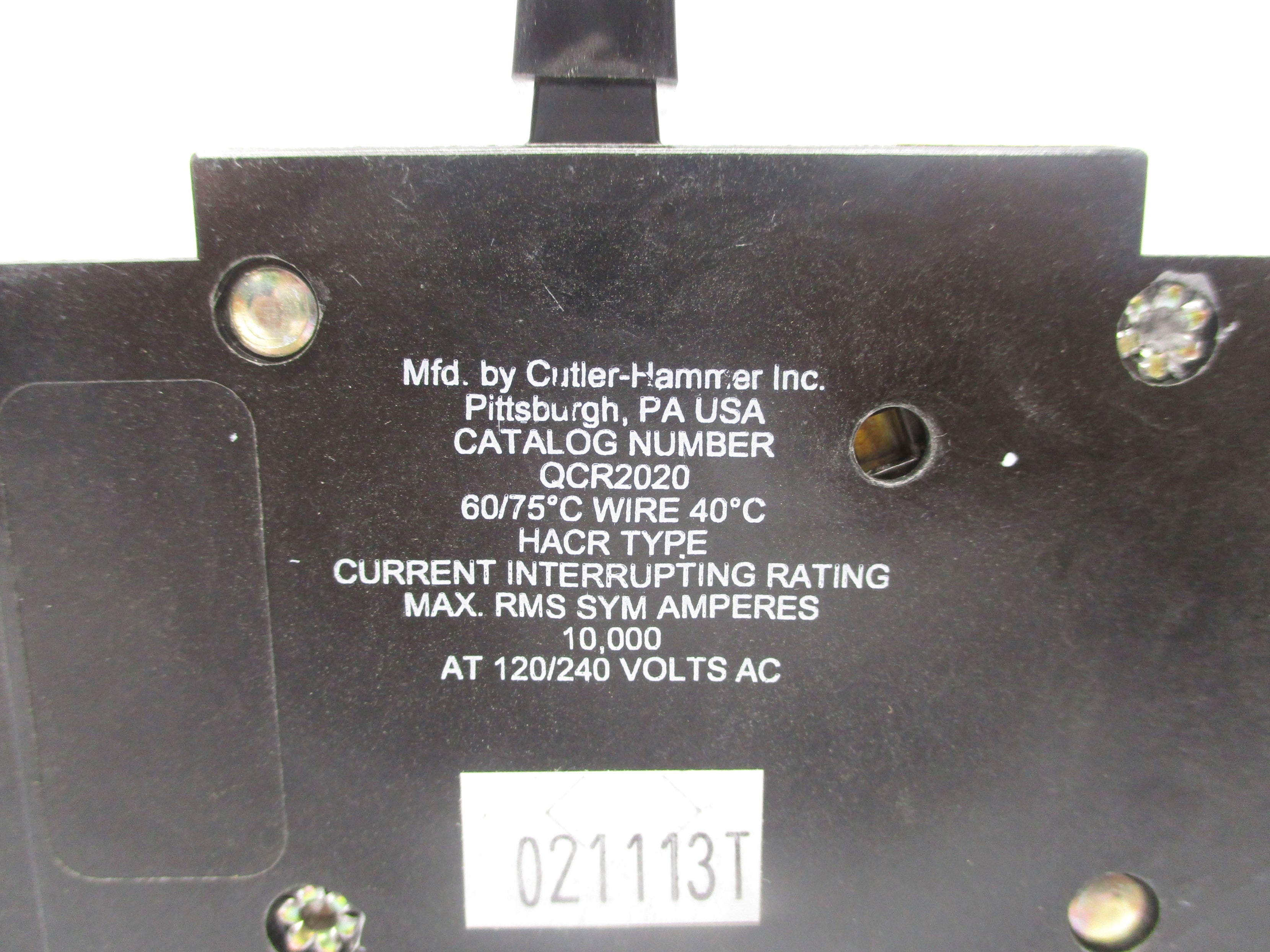 CUTLER HAMMER QCR2020 20A 120/240V NSNP