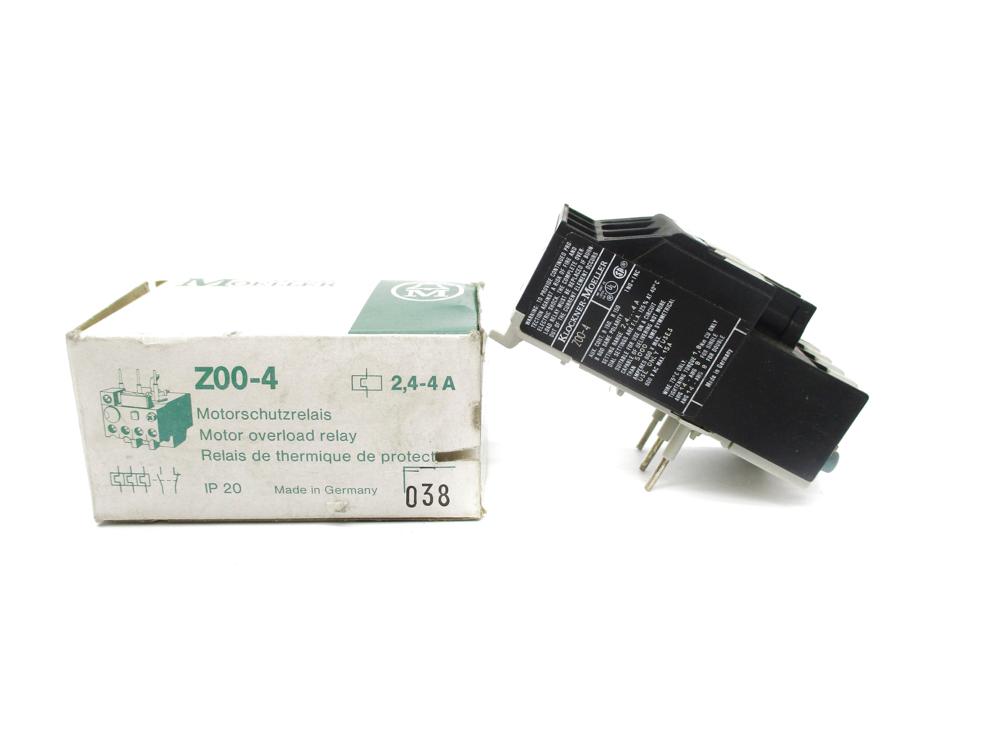 KLOCKNER MOELLER Z00-4 2.4-4A NSMP