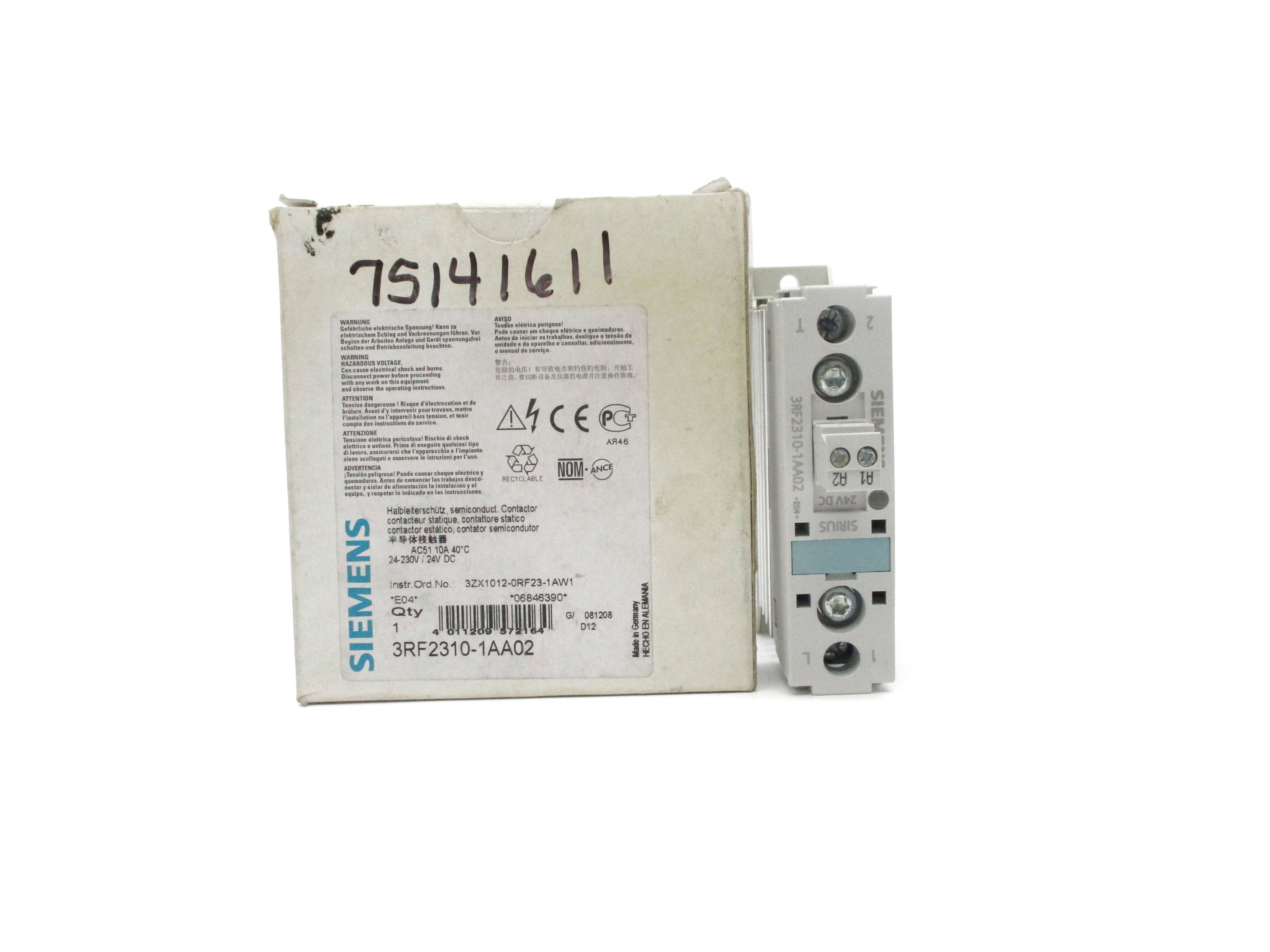SIEMENS 3RF2310-1AA02 10A 24VDC NSMP