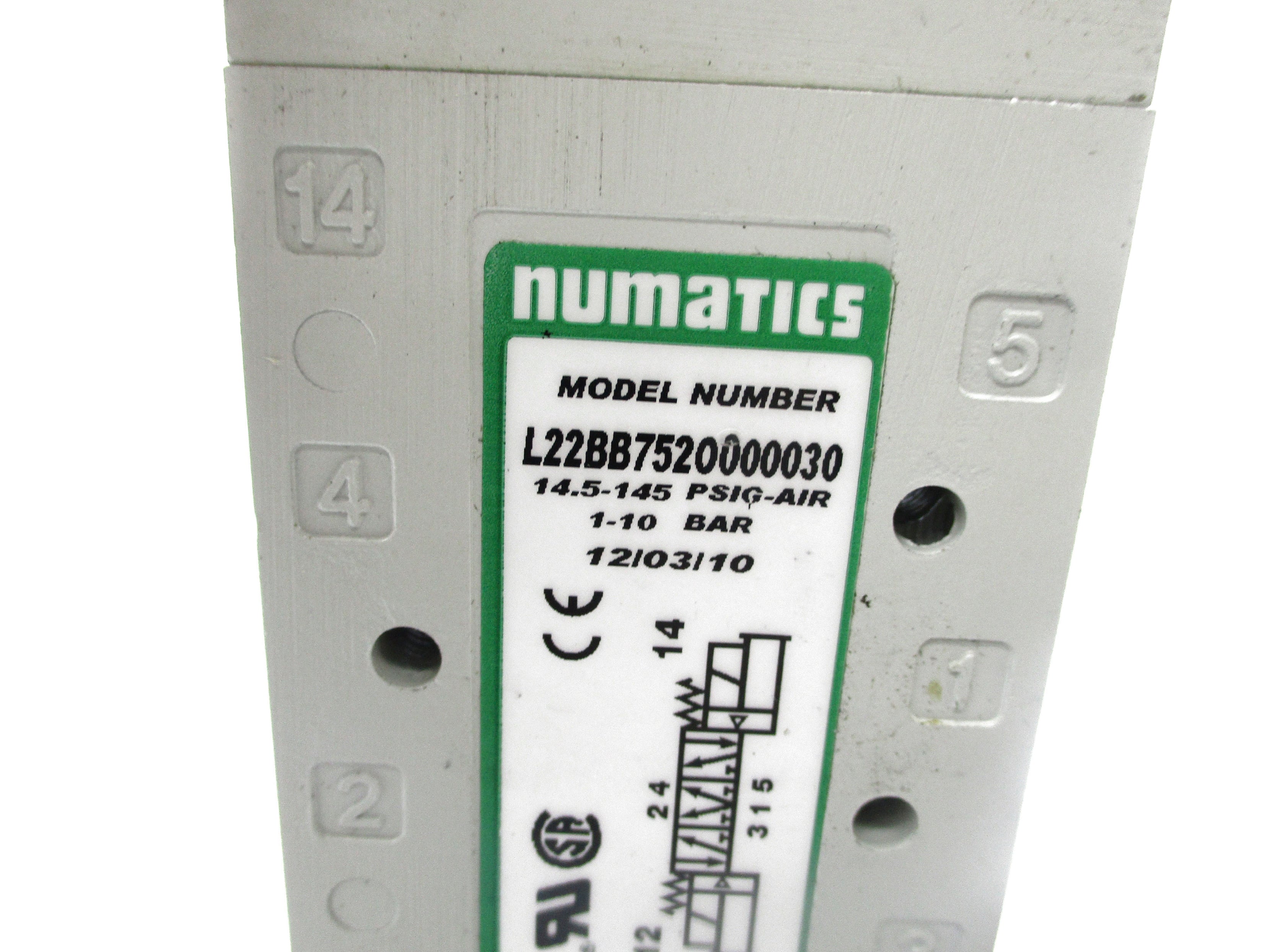 NUMATICS L22BB752O000030 14.5-145PSIG NSNP