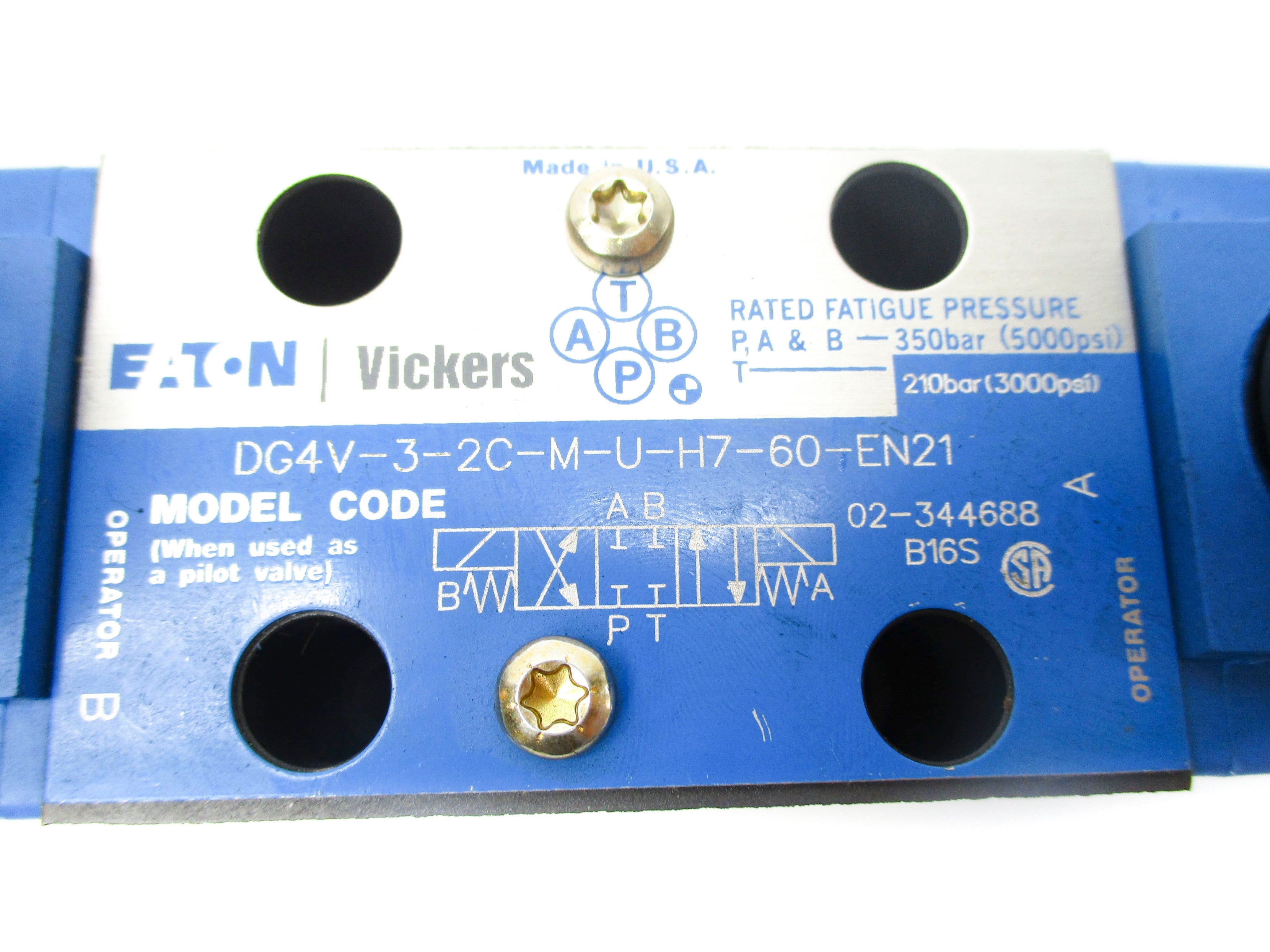 VICKERS DG4V32CMUH760EN21 02-344688 24VDC 5000PSI NSNP