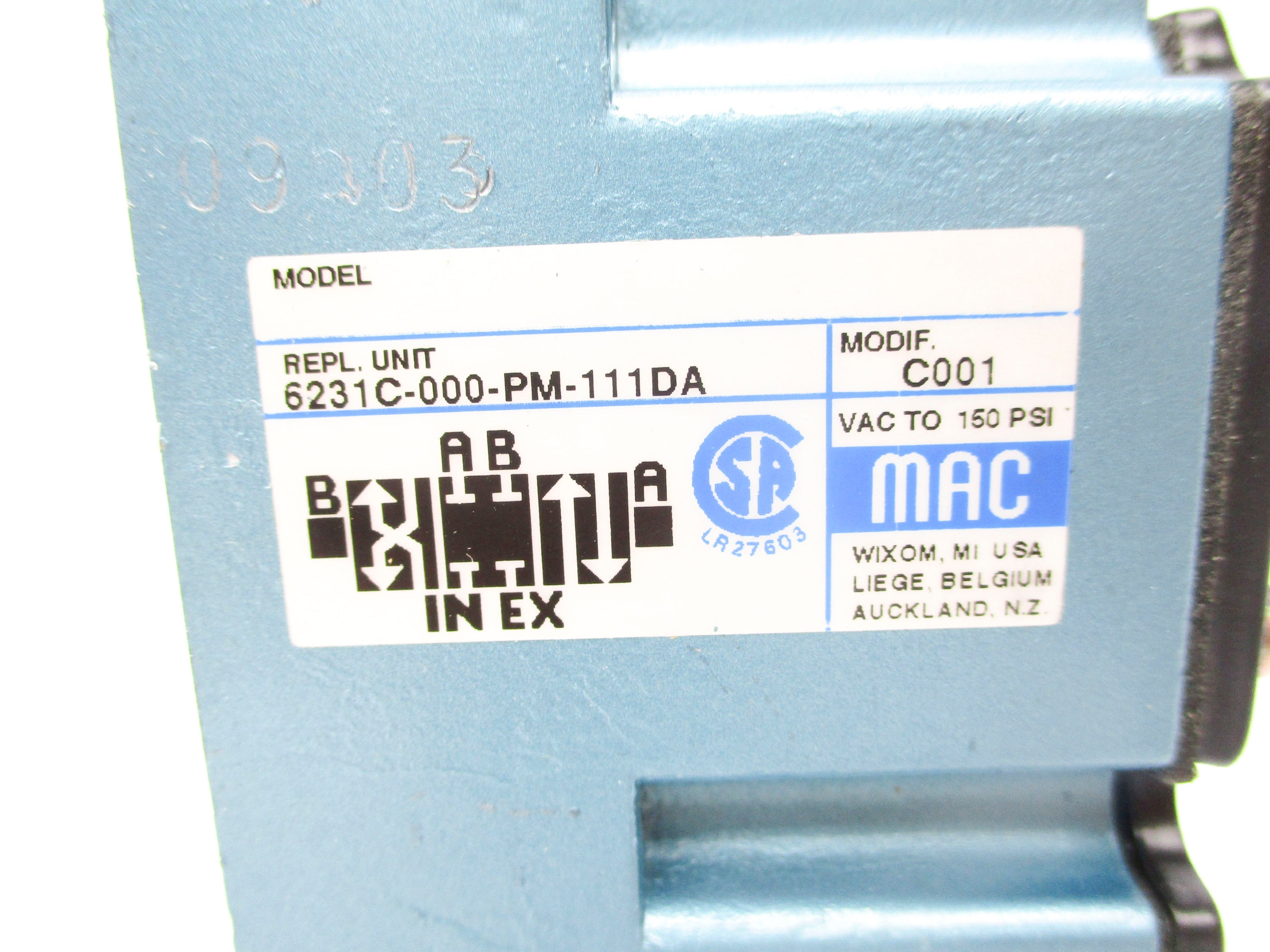 MAC 6231C-000-PM-111DA 150PSI 110/120V NSNP