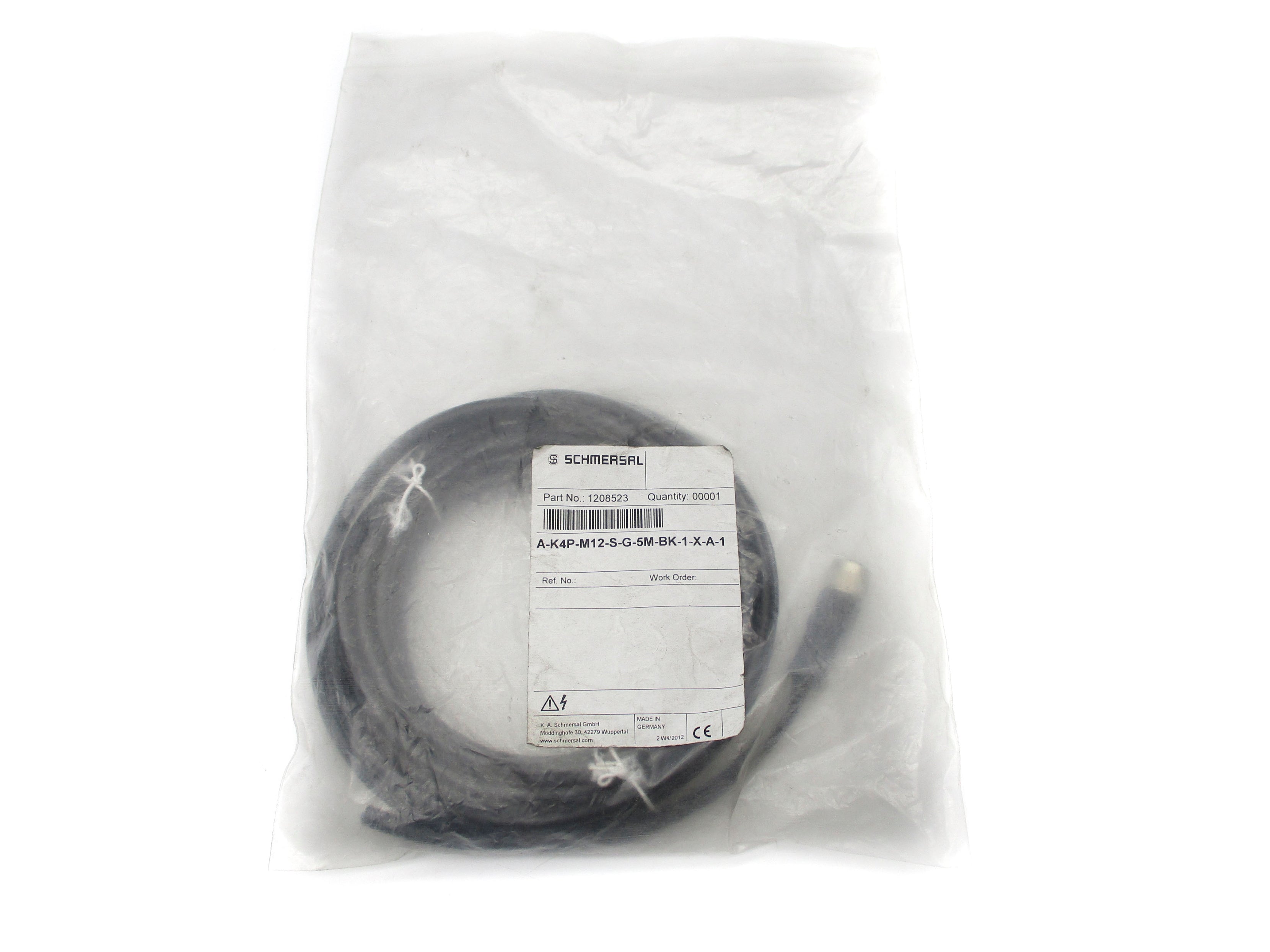 SCHMERSAL 1208523 A-K4P-M12-S-G-5M-BK-1-X-A-1 NSMP