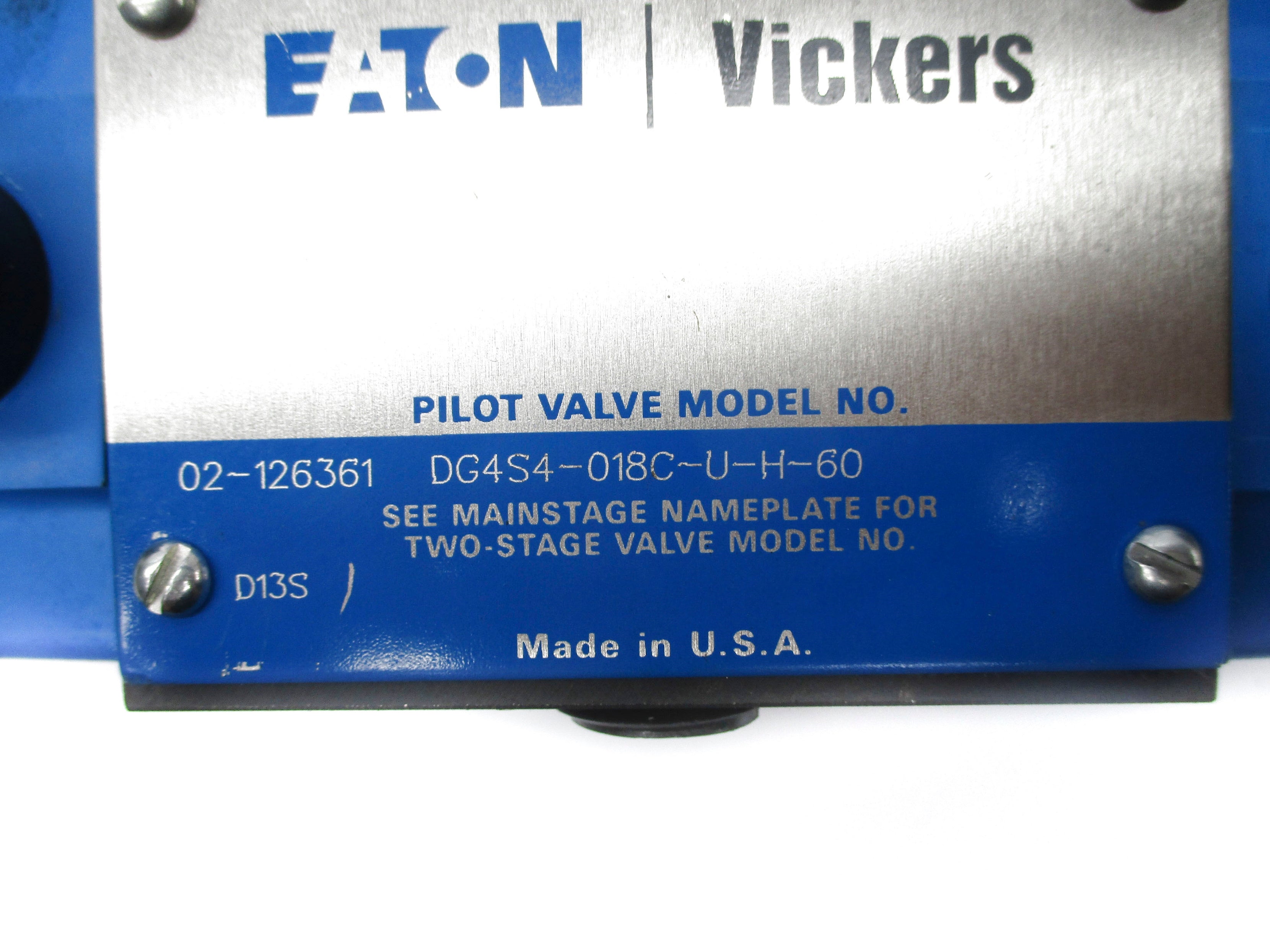 VICKERS DG4S4018CUH60 02-126361 24VDC NSNP