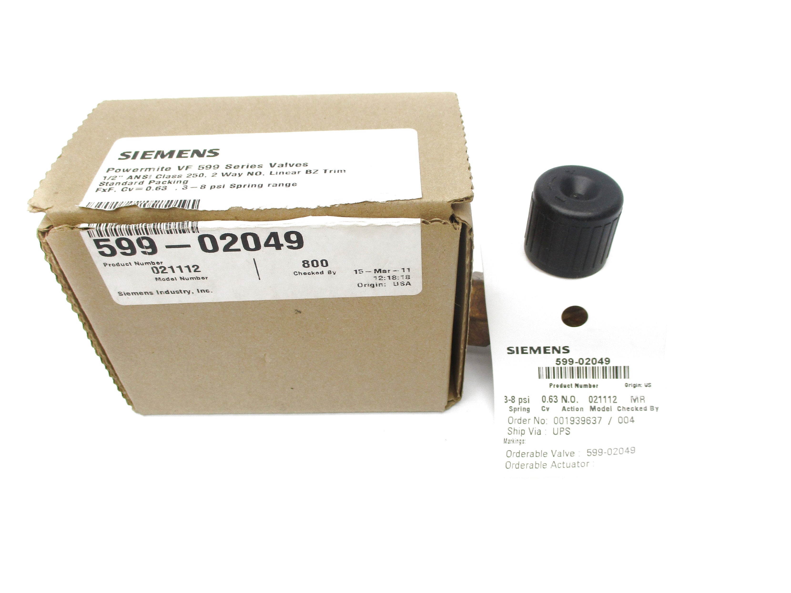 SIEMENS 599-02049 3-8PSI NSMP