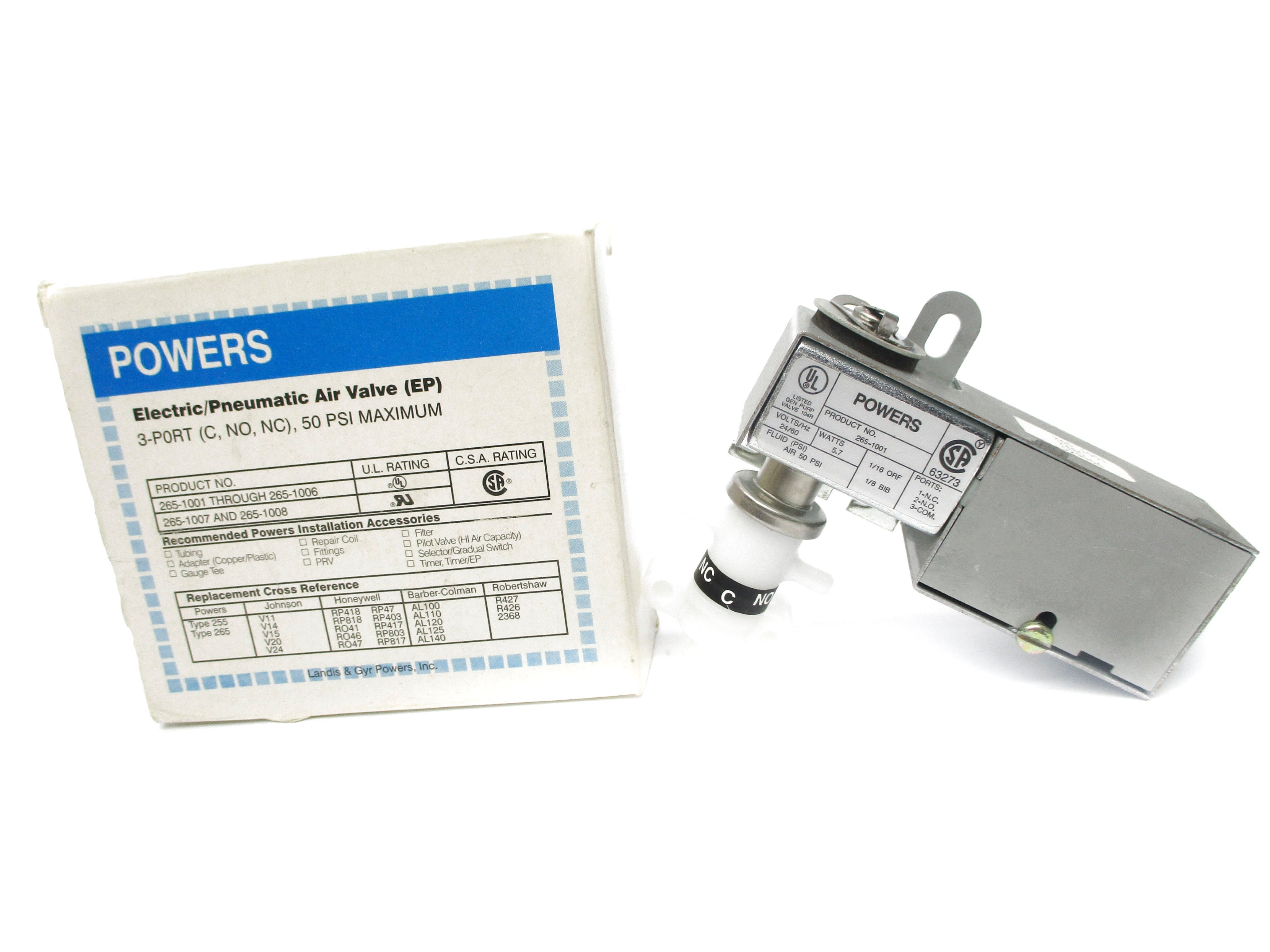 LANDIS & GYR POWERS 265-1001 50PSI NSMP