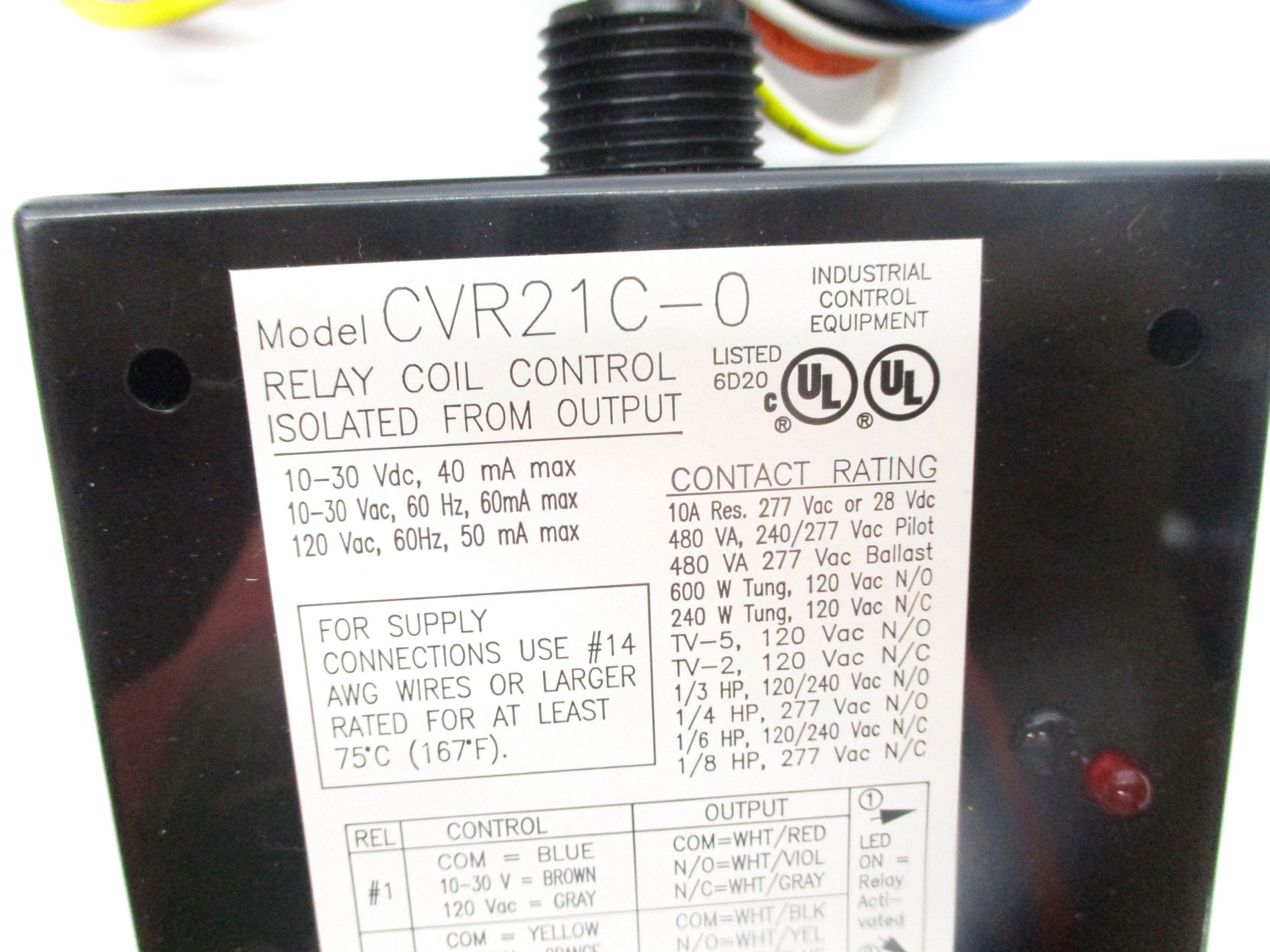CORE COMPONENTS CVR21C-0 120VAC NSNP