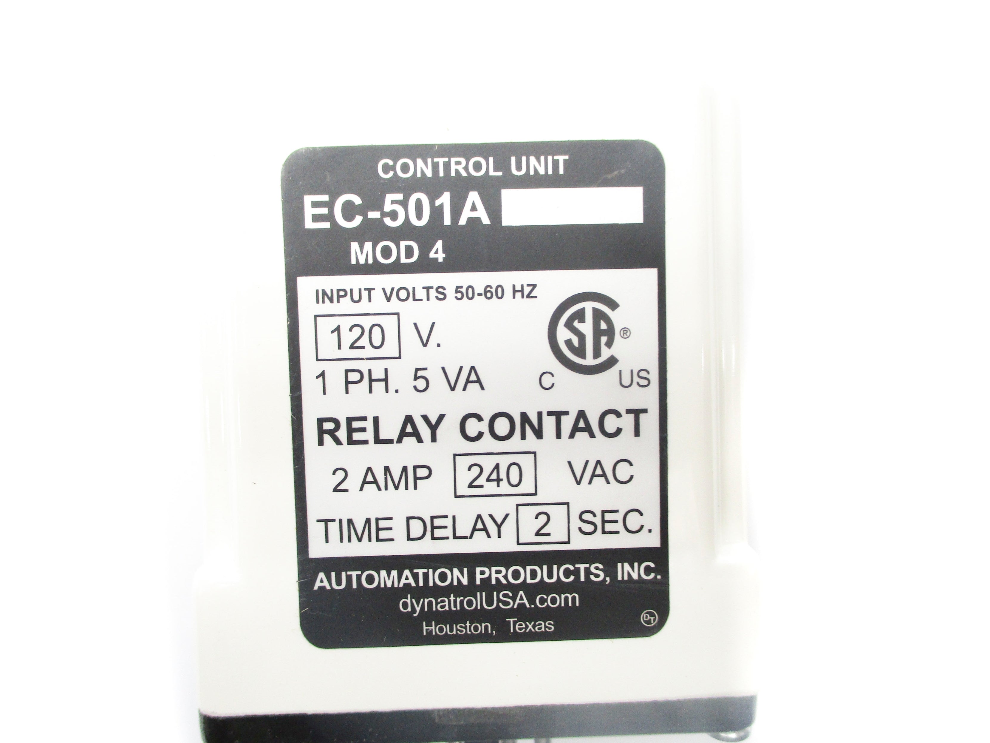 AUTOMATION PRODUCTS EC-501A 240VAC 2A NSNP