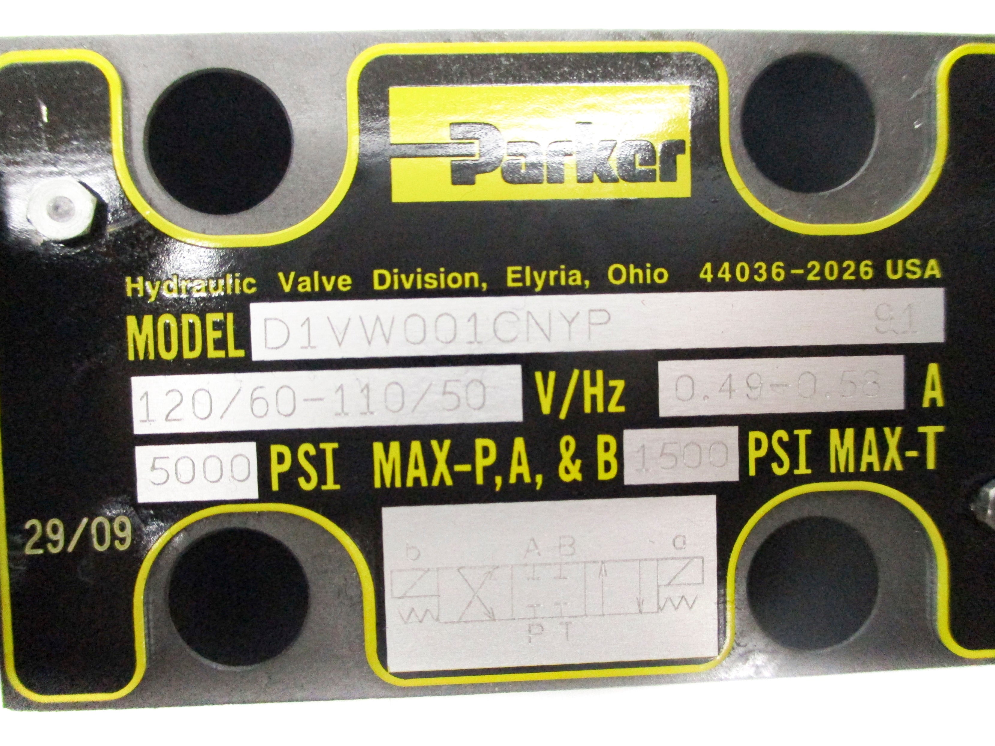 PARKER D1VW001CNYP 5000PSI 110/120V NSMP