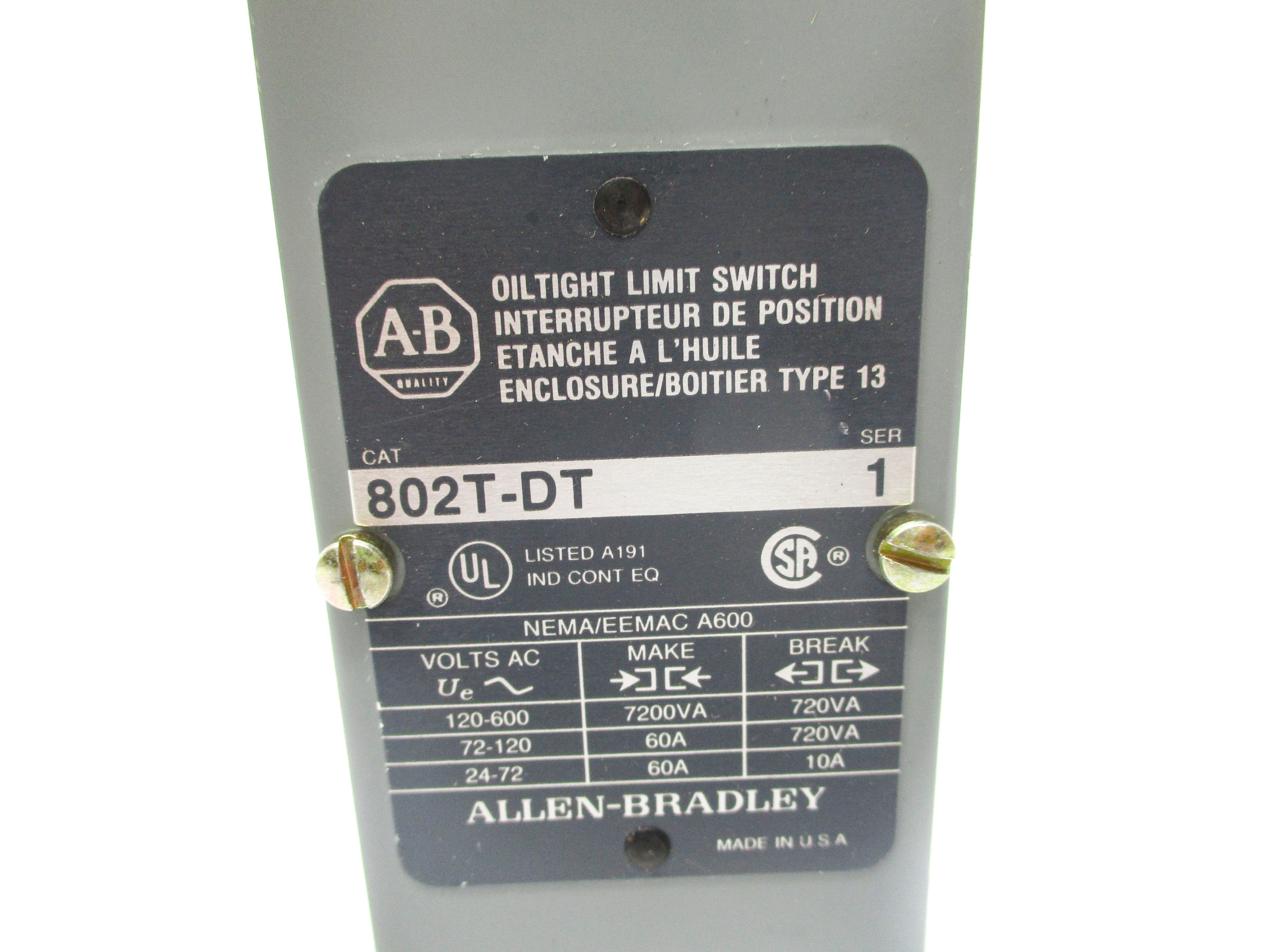INDUSTRIAL SPARE PART 802T-DT SER. 1 NSNP