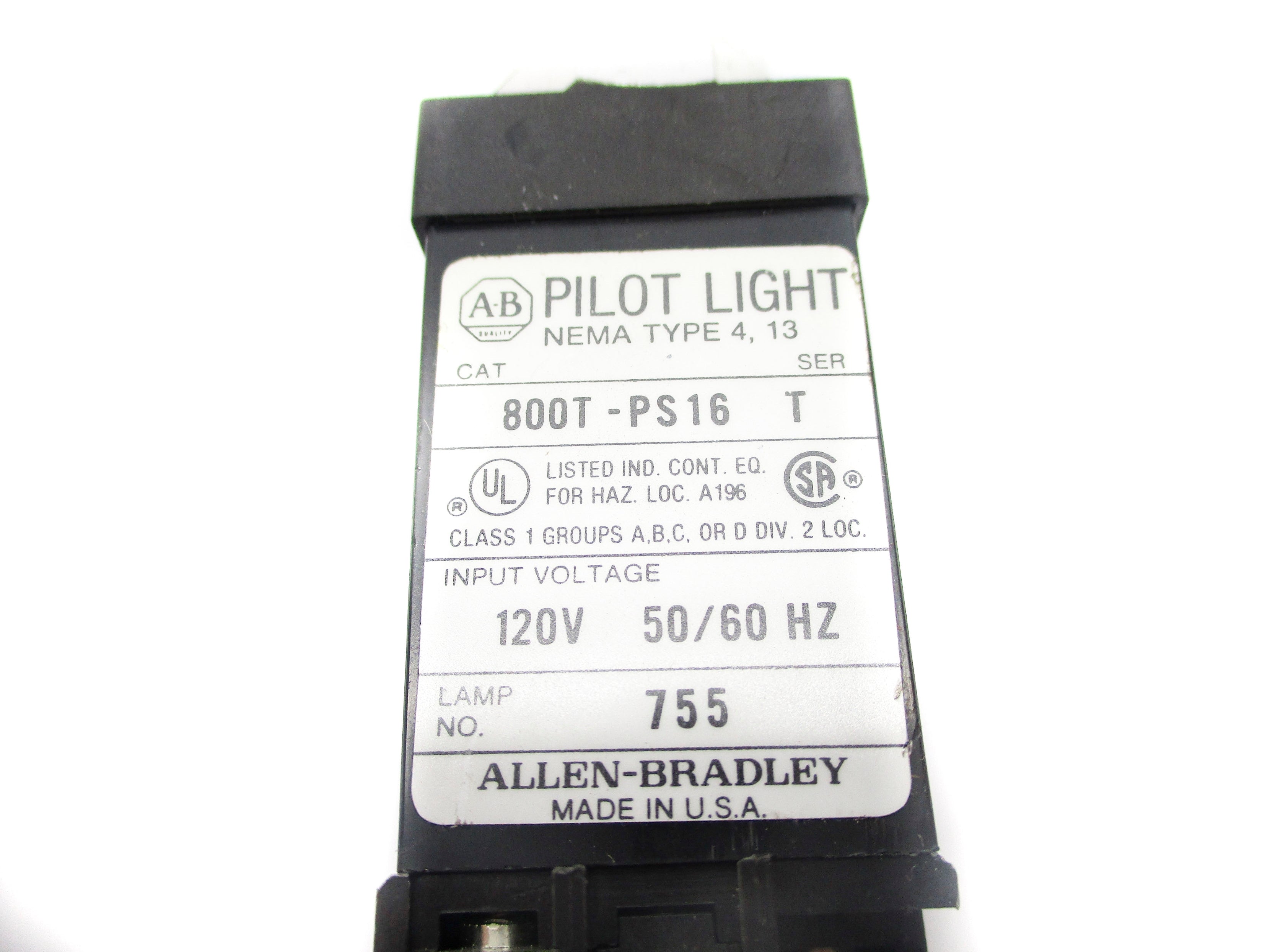 ALLEN BRADLEY 800T-PS16 SER. T NSNP