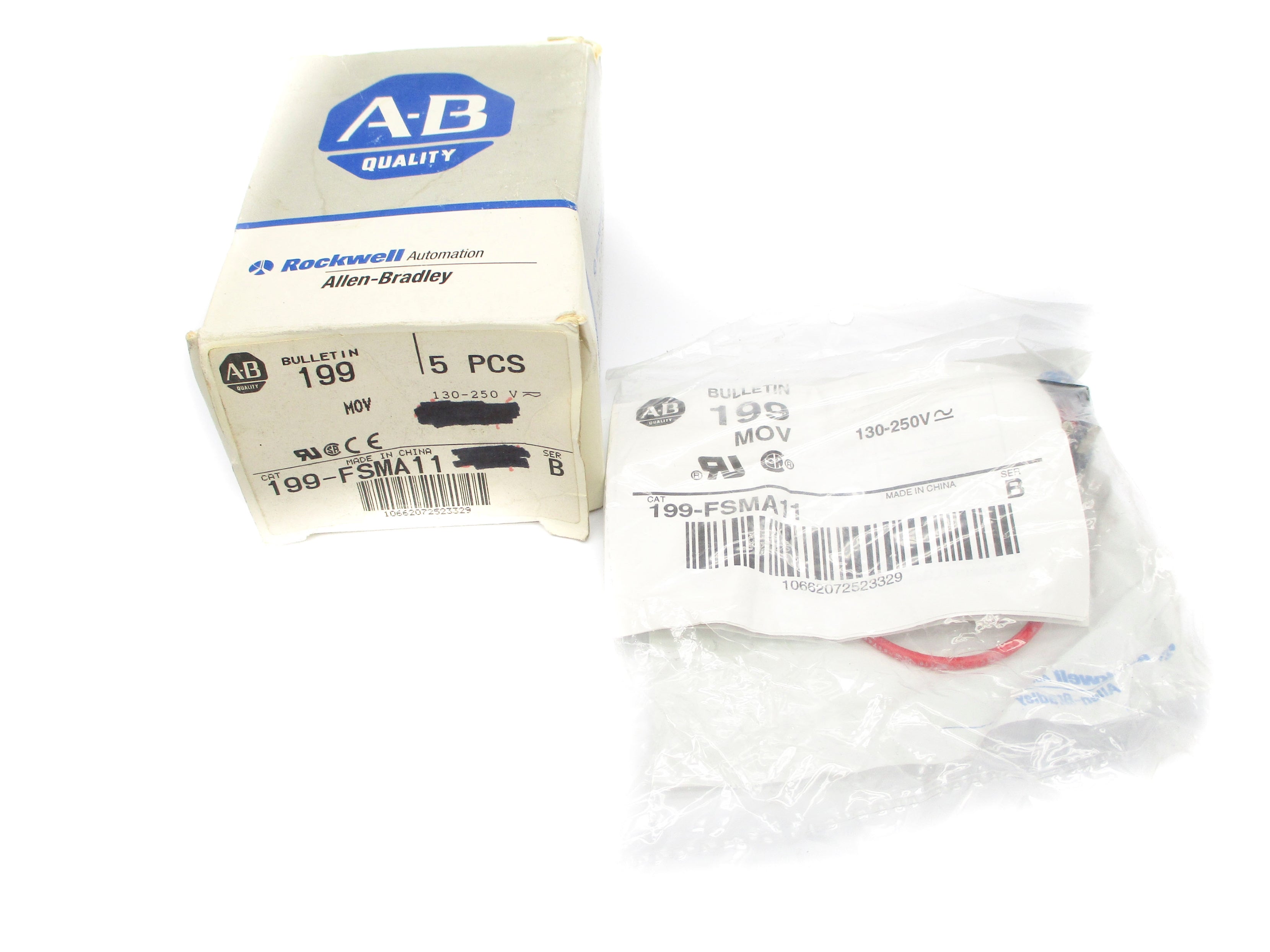 ALLEN BRADLEY 199-FSMA11 SER. B (PKG OF 5) (GY/BL) NSMP