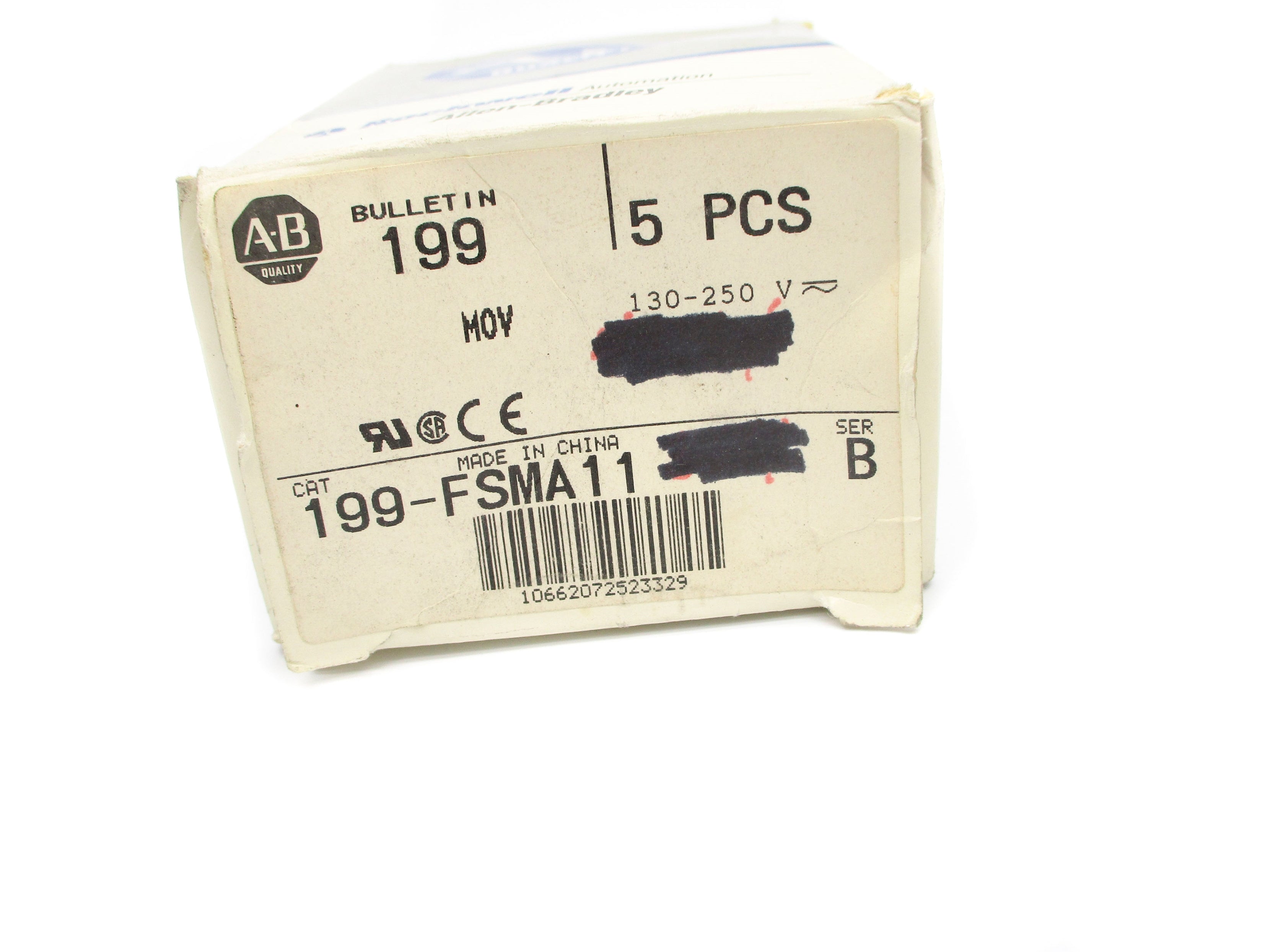 ALLEN BRADLEY 199-FSMA11 SER. B (PKG OF 5) (GY/BL) NSMP