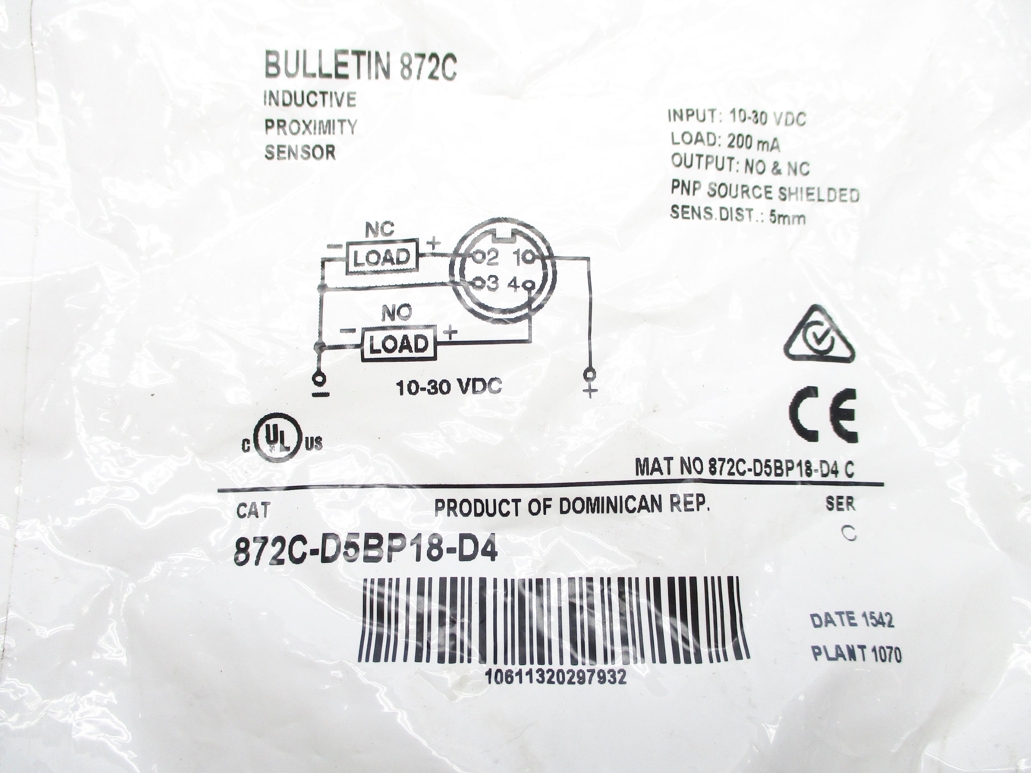 ALLEN BRADLEY 872C-D5BP18-D4 SER. C NSMP