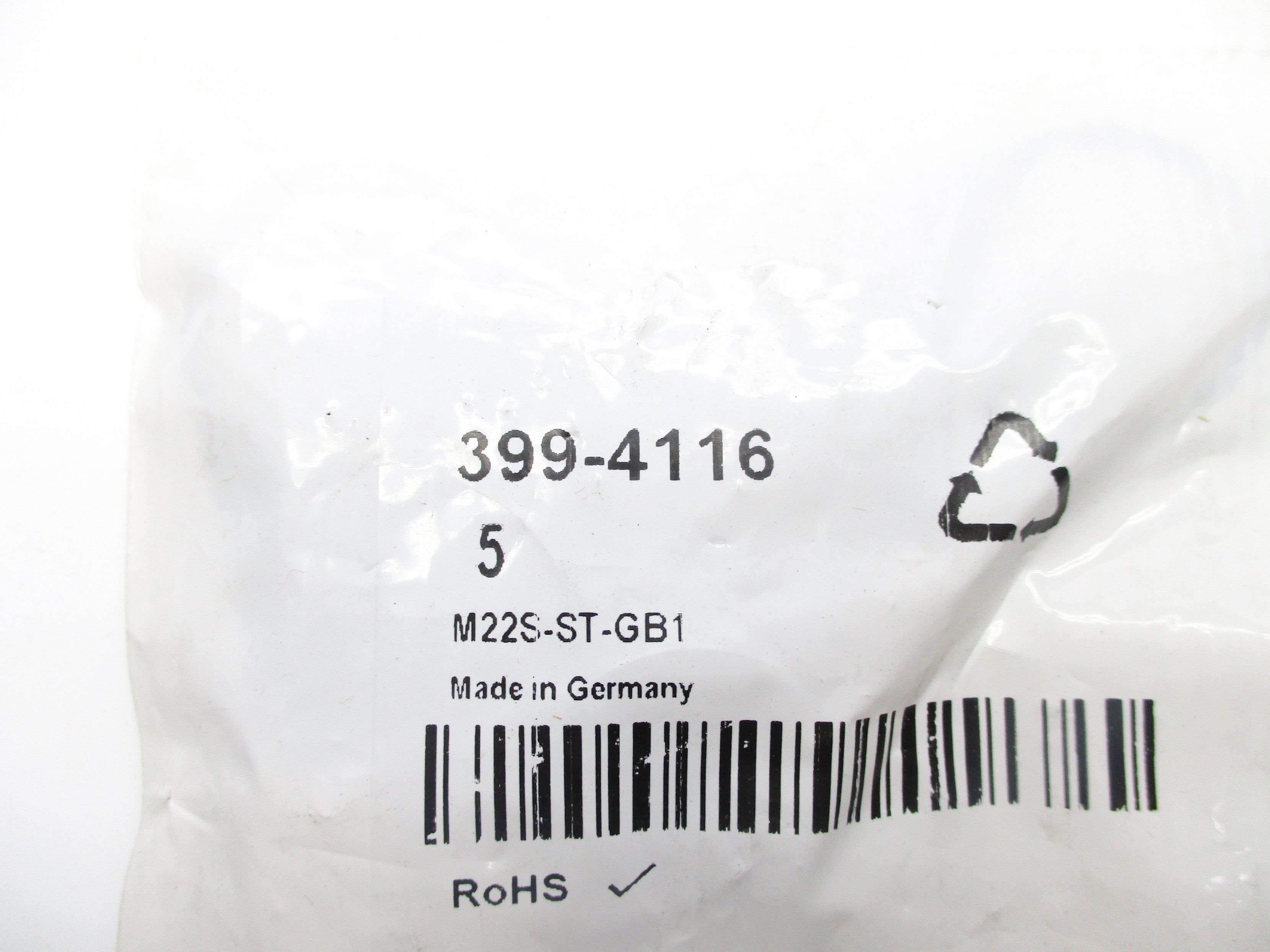 RS COMPONENTS 399-4116 M22S-ST-GB1 (PKG OF 5) NSMP