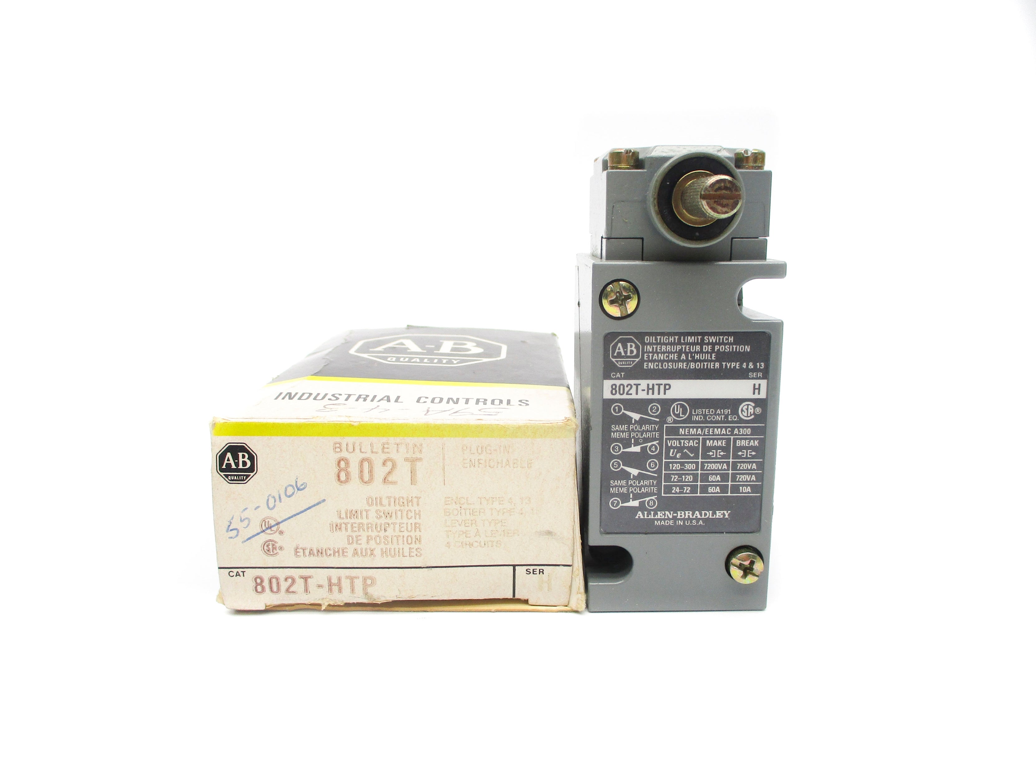 ALLEN BRADLEY 802T-HTP SER. H (BK/YL) NSMP