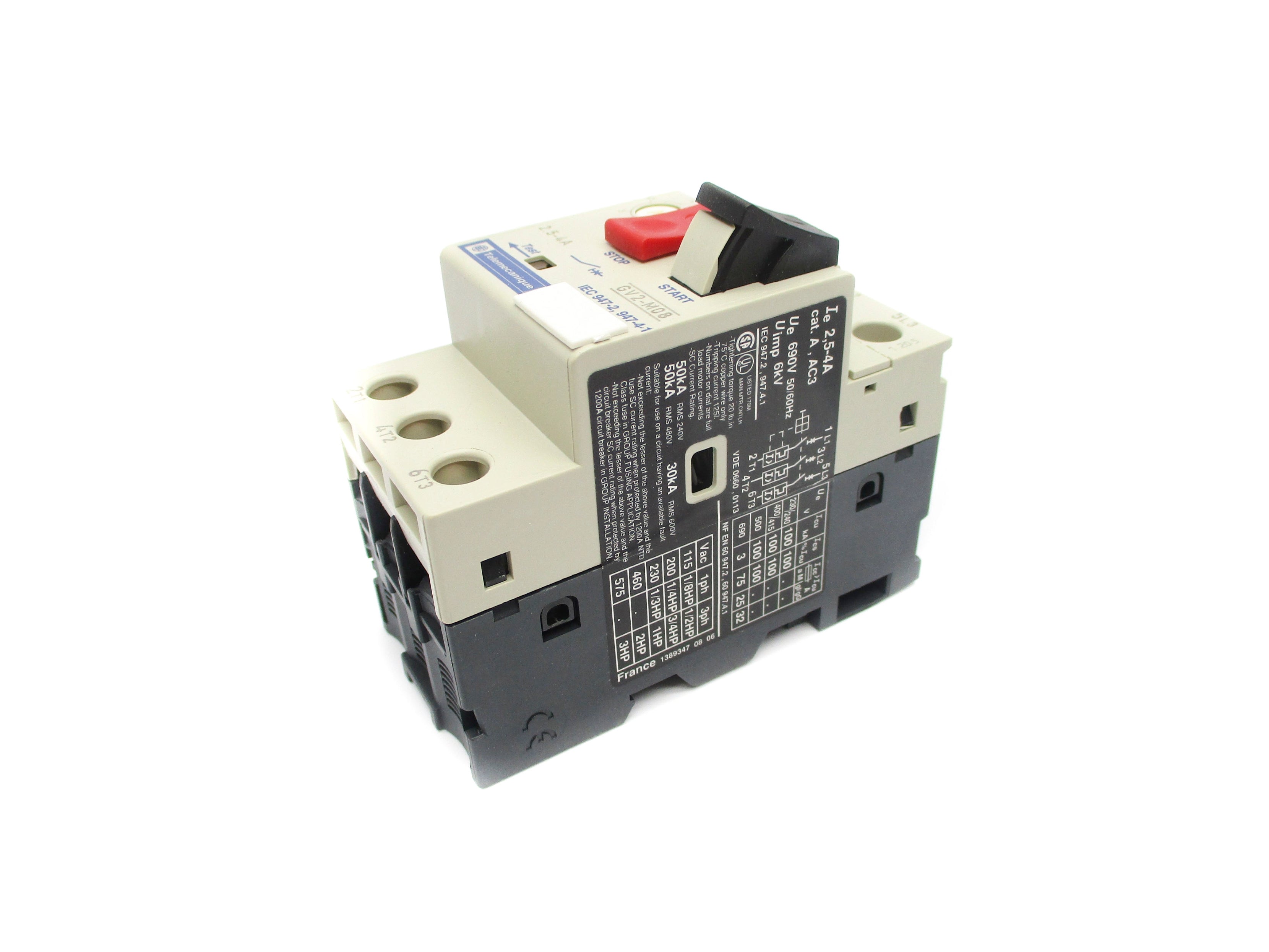 TELEMECANIQUE GV2-M08 690V 2.5-4A NSMP