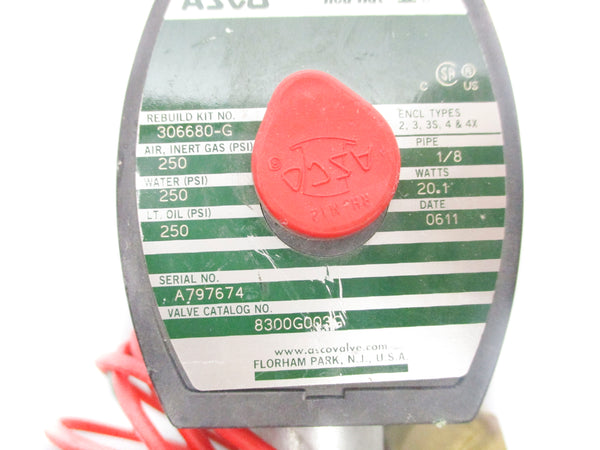 ASCO 8300G003G 120V 250PSI NSNP
