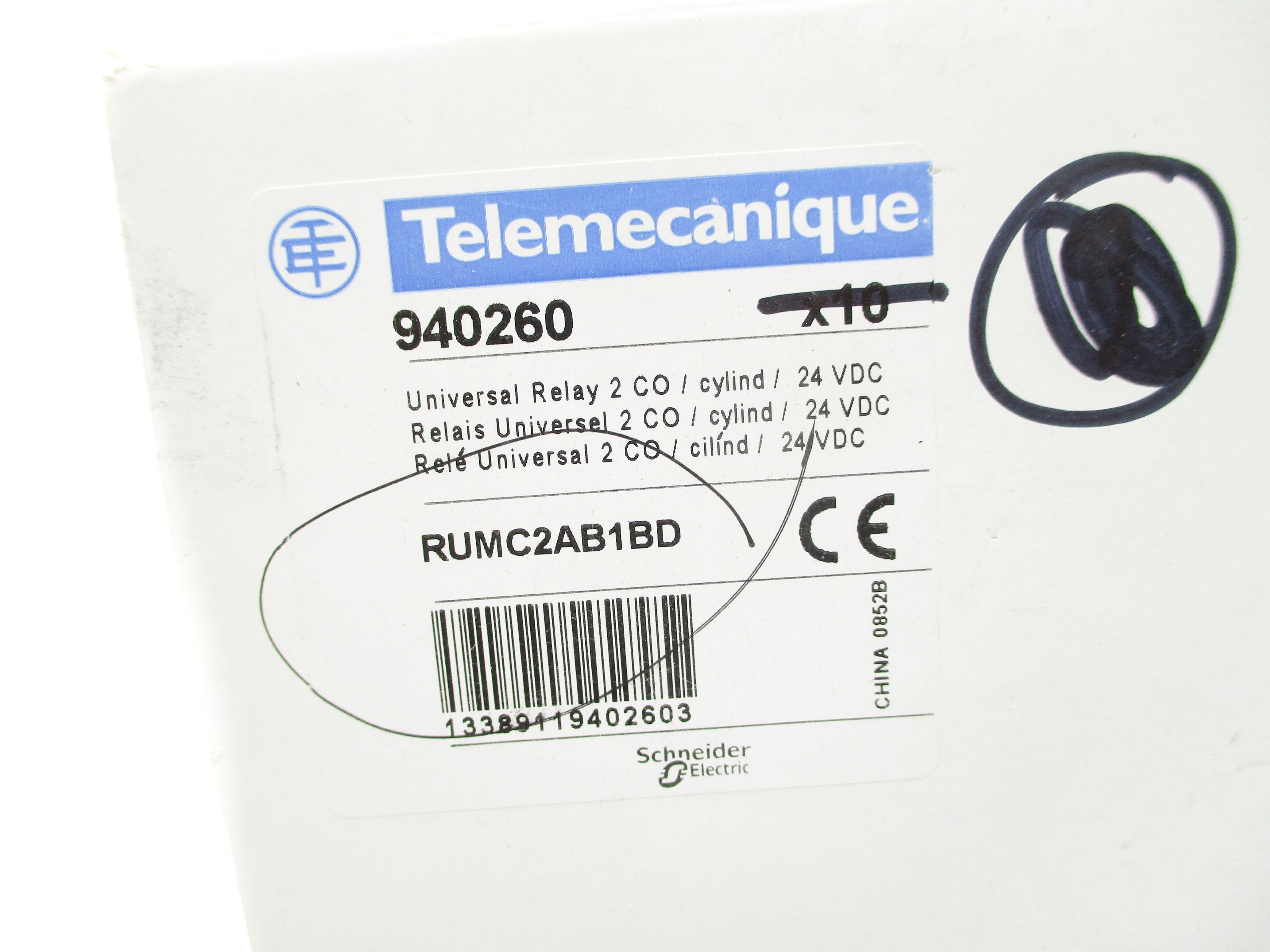 TELEMECANIQUE RUMC2AB1BD 24VDC 10A (PKG OF 10) NSMP
