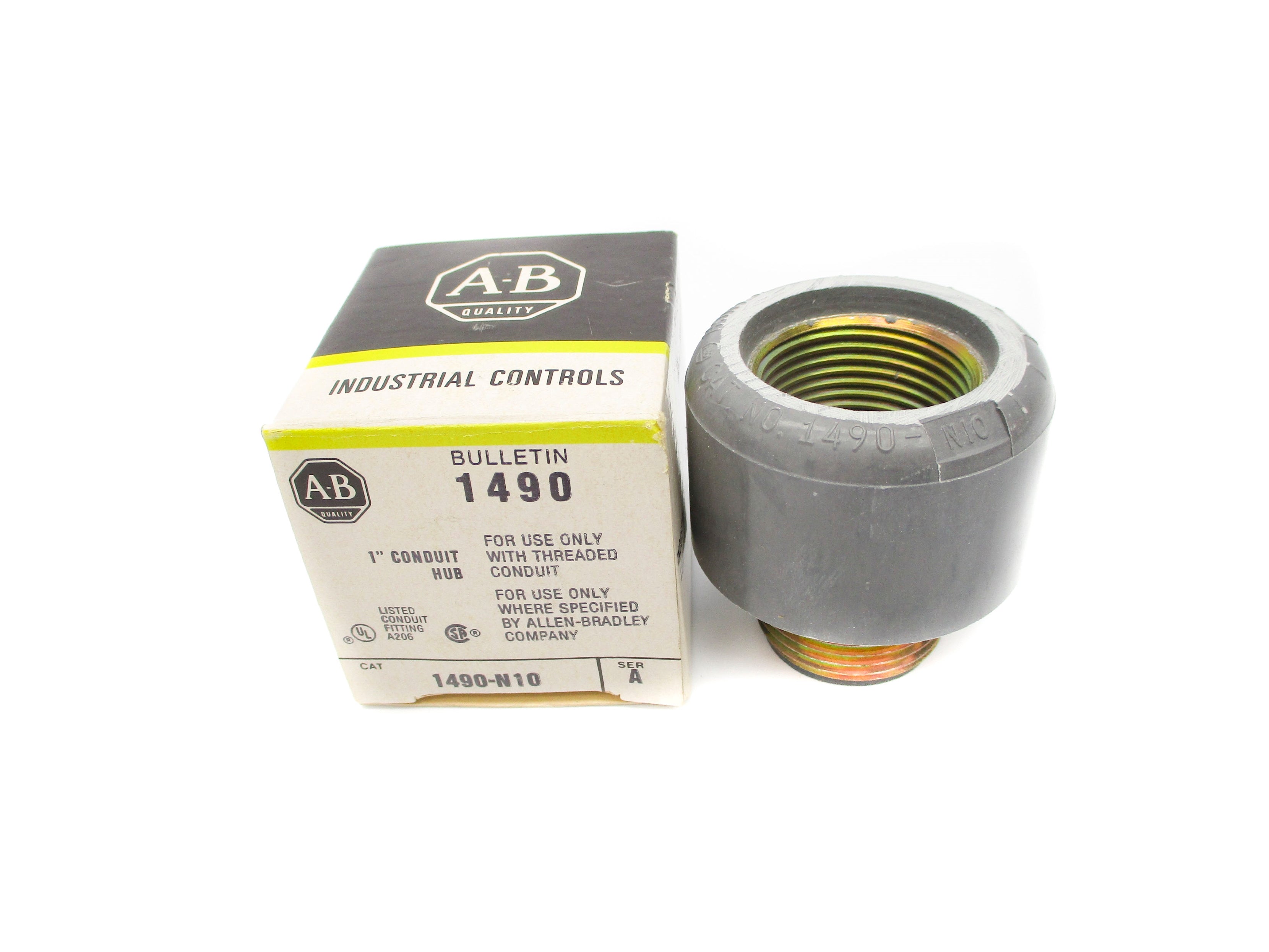 ALLEN BRADLEY 1490-N10 SER. A 1" (BK/YL) NSMP