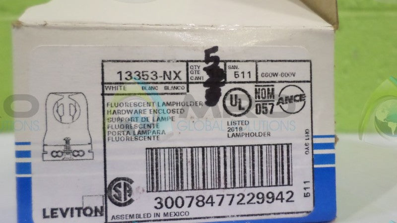 (LOT OF 5) LEVITON 13353-NX LAMPHOLDER  NSMP